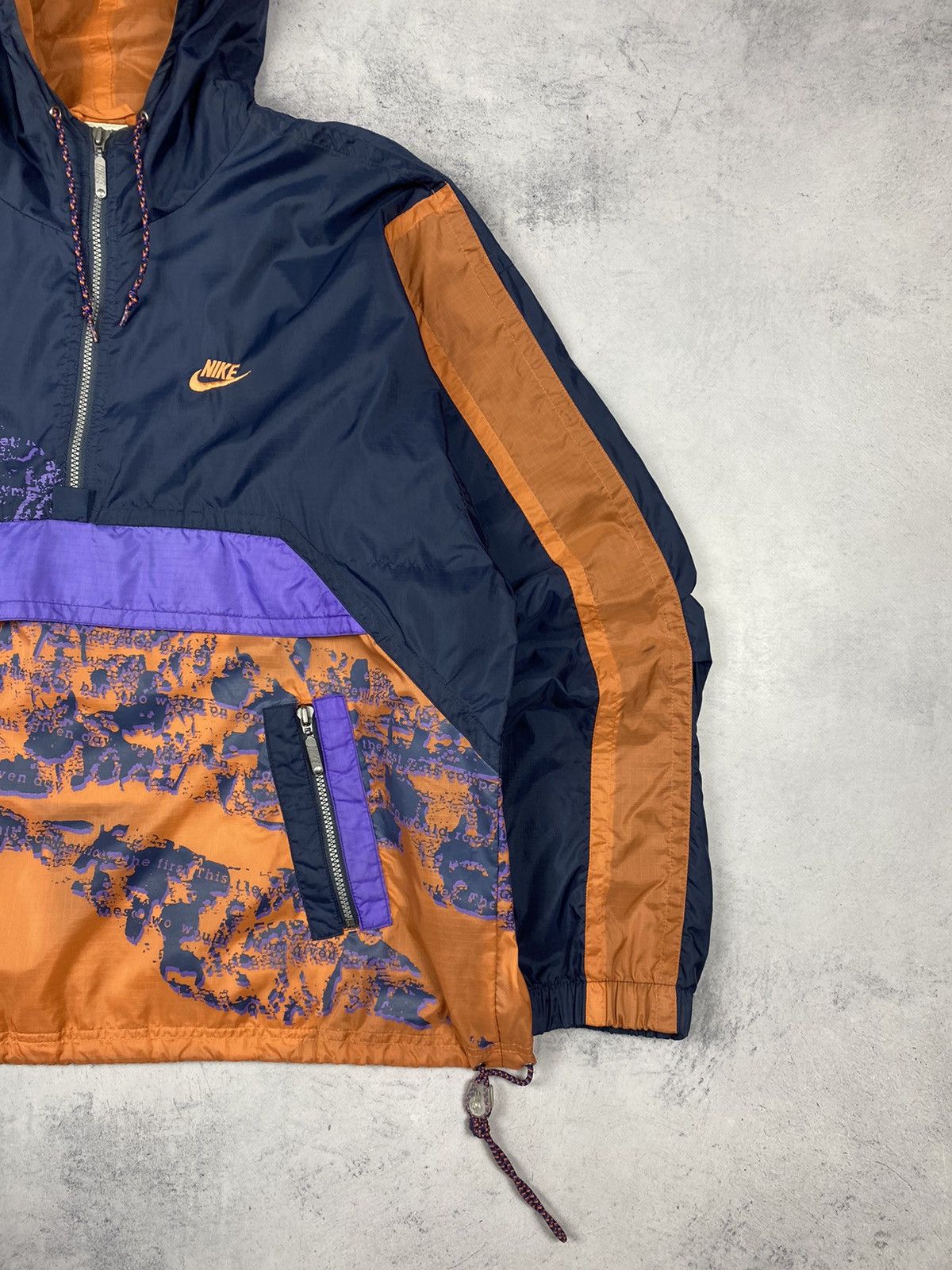 Nike Vintage 80s Nike Nylon Jacket 1/2 Zip Anorak Jacket Men’s Size US L / EU 52-54 / 3 - 4 Thumbnail