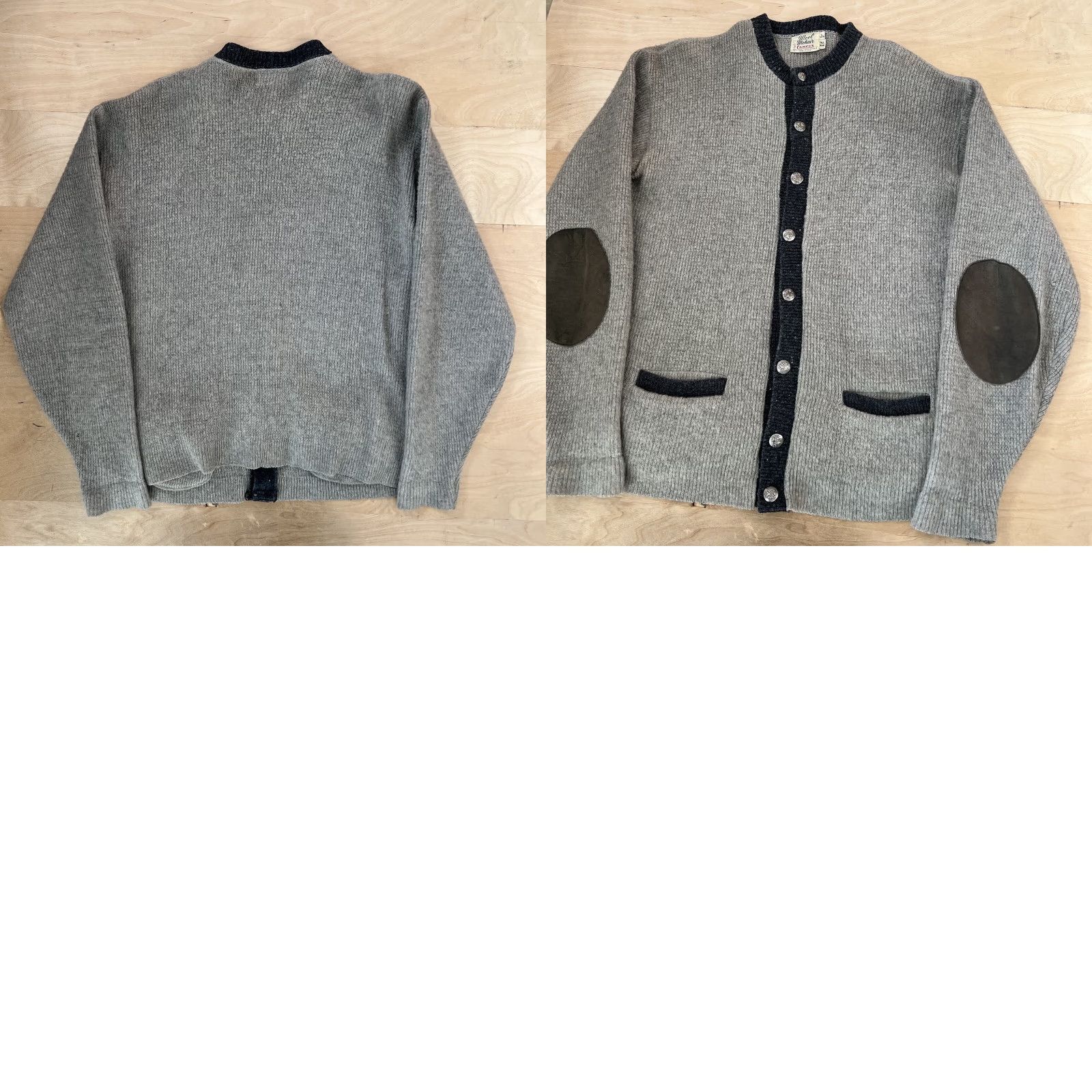 Vintage VINTAGE Campus Mohair Cardigan Large Gray 70s Wool Sweater Grunge Punk Mens Cardigan Knit Size US L / EU 52-54 / 3 - 8 Thumbnail