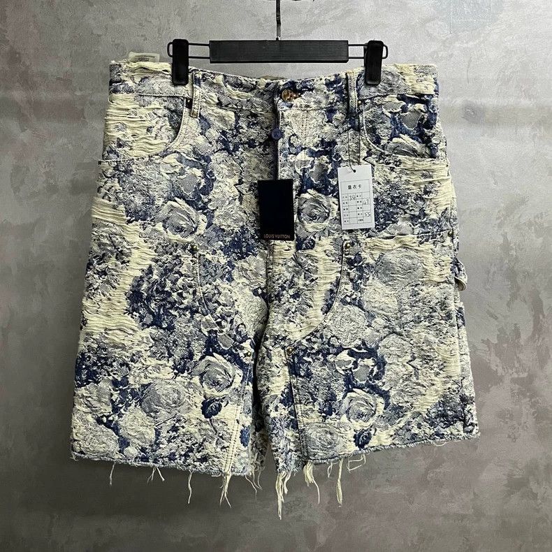 Louis Vuitton Louis Vuitton New Blue Blended Graphic Button Straight Leg Size US 34 / EU 50 - 1 Thumbnail