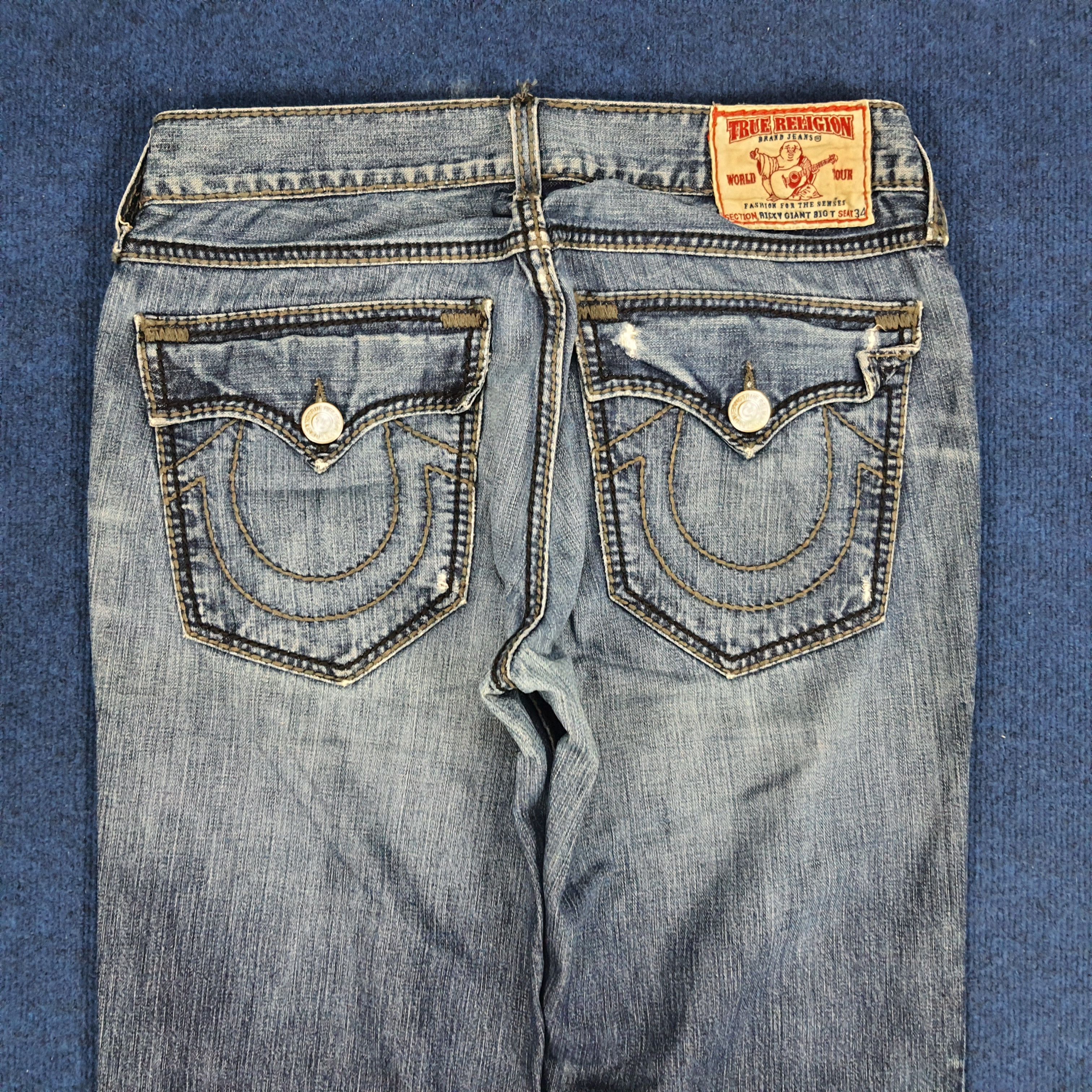 True Religion × Vintage Vintage True Religion American Made Distressed Jeans Size US 35 - 2 Thumbnail