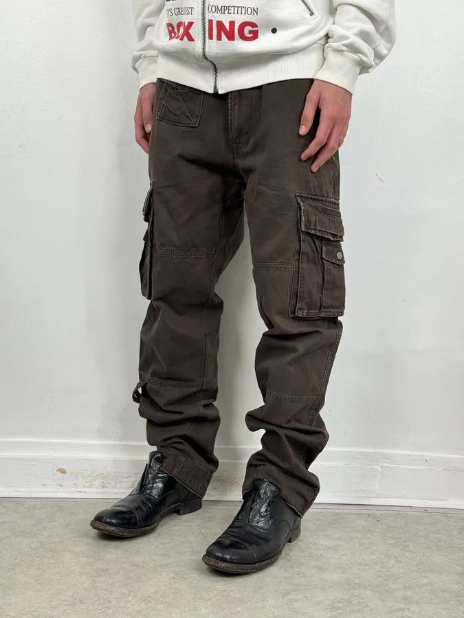 Diesel 2000s Diesel Brown Utility Cargo Pants Size US 33 - 2 Thumbnail