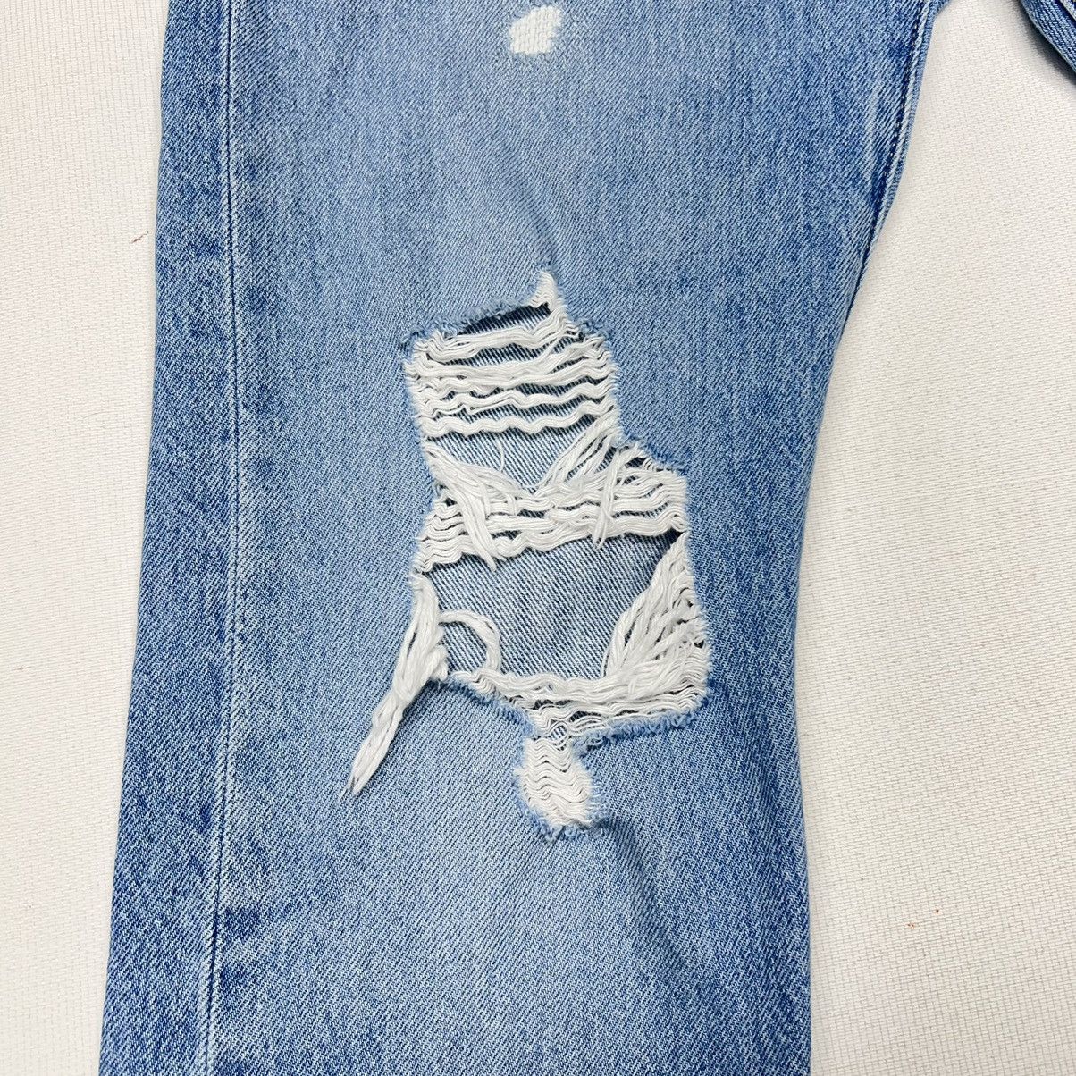 Levi's Levis Premium Jeans Blue 501 Straight Original Denim Ripped Size 25" / US 0 / IT 36 - 4 Thumbnail