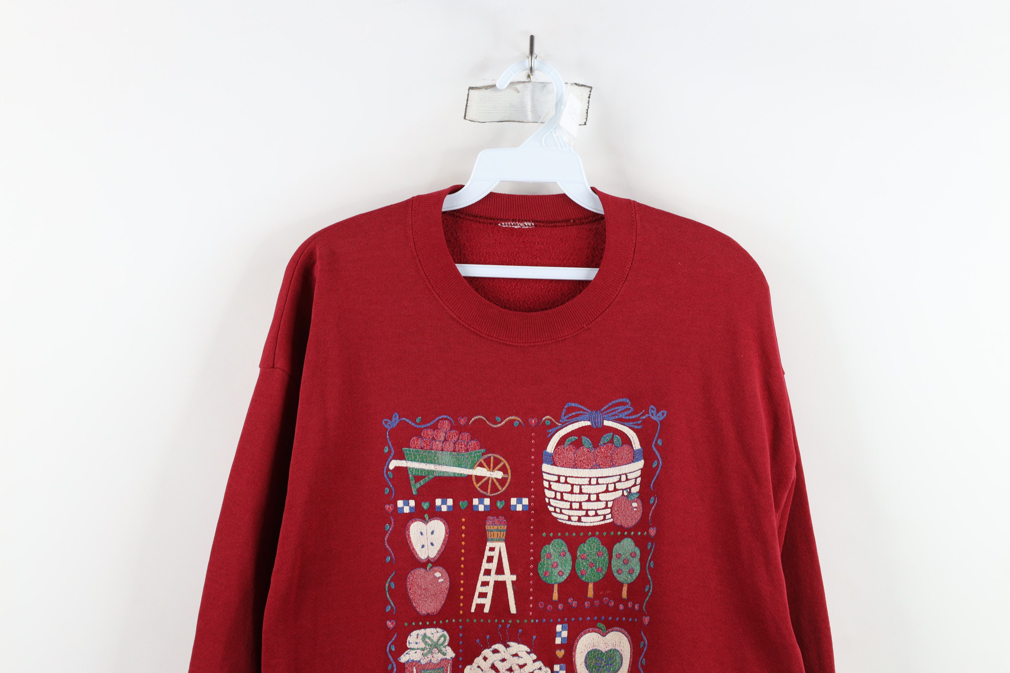 Vintage Vintage 90s Streetwear Country Farmhouse Apple Sweatshirt Size L / US 10 / IT 46 - 2 Thumbnail