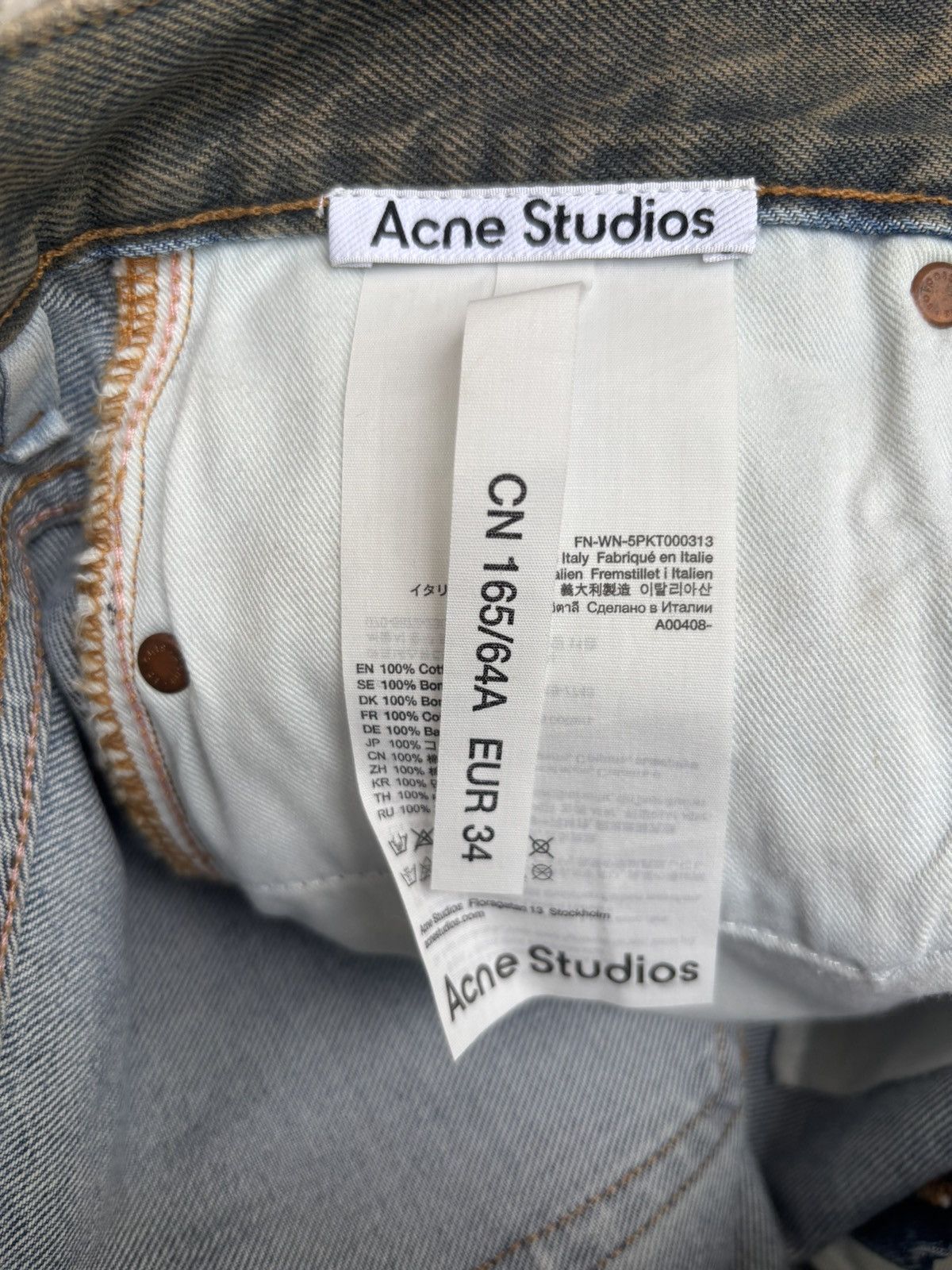 Acne Studios Acne Studios Dirty Coating Denim Size 24" / US 00 / IT 34 - 8 Thumbnail