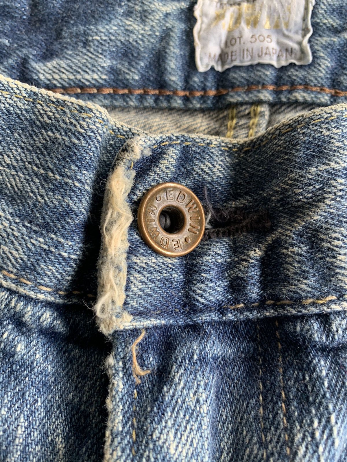 Edwin 505ZX Redline Selvedge distressed denim