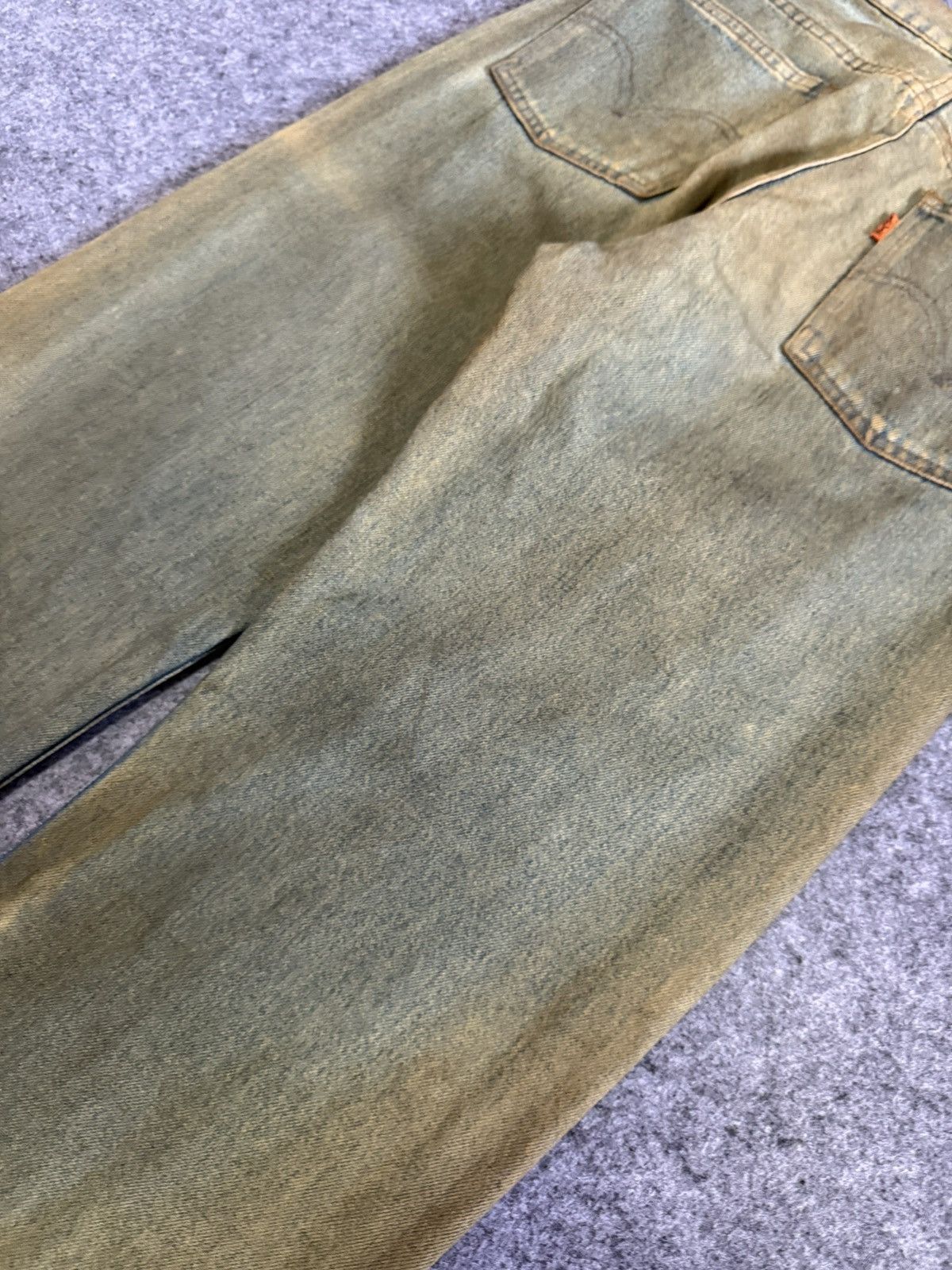 Levi's × Vintage Vintage 90s Levis Orange Tab Muddy Dusty Jeans Size US 28 / EU 44 - 12 Thumbnail