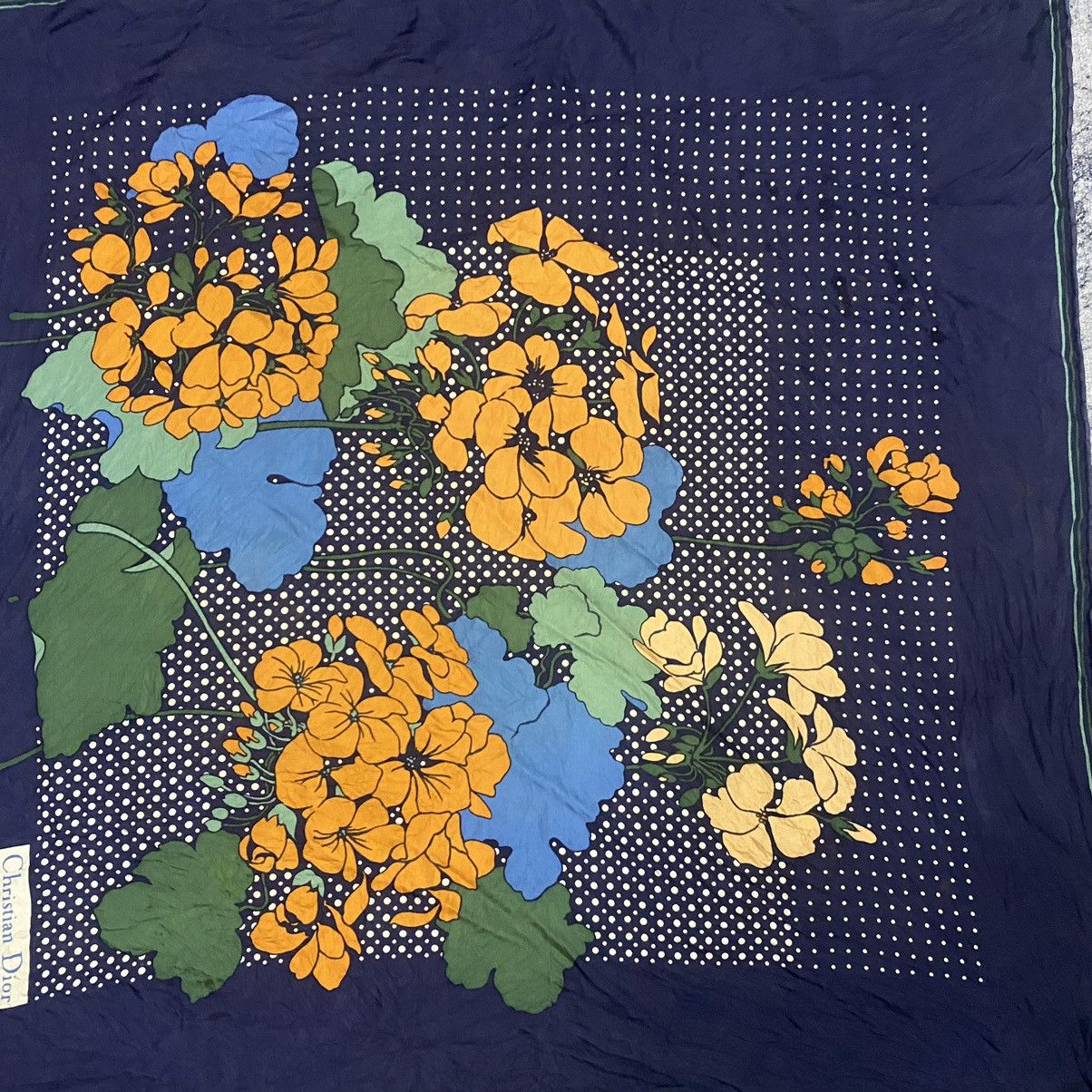 Christian Dior Monsieur × Dior Vintage Christian Dior Floral Motive Bandana Scarf Size ONE SIZE - 3 Thumbnail
