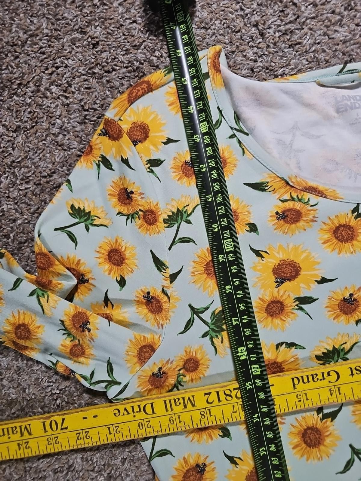 Lands' End Lands End L Sunflower Dress Size L / US 10 / IT 46 - 3 Thumbnail