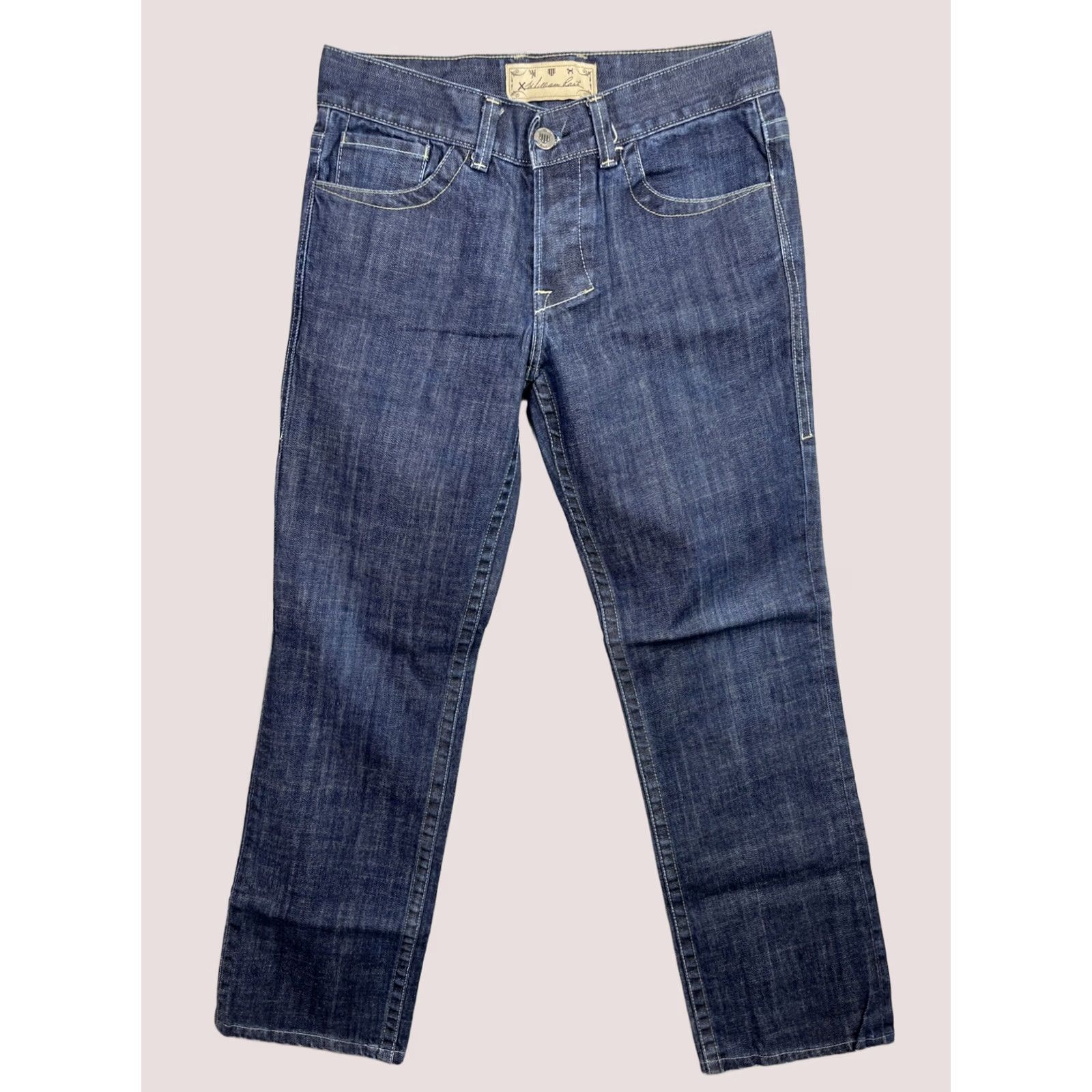 Denime William Rast Jeans Mens 32x31 Denim Pants Rob Straight Leg 5-Pocket USA Made Blue Cotton Blend Denim Shirt? Size US 32 / EU 48 - 1 Thumbnail