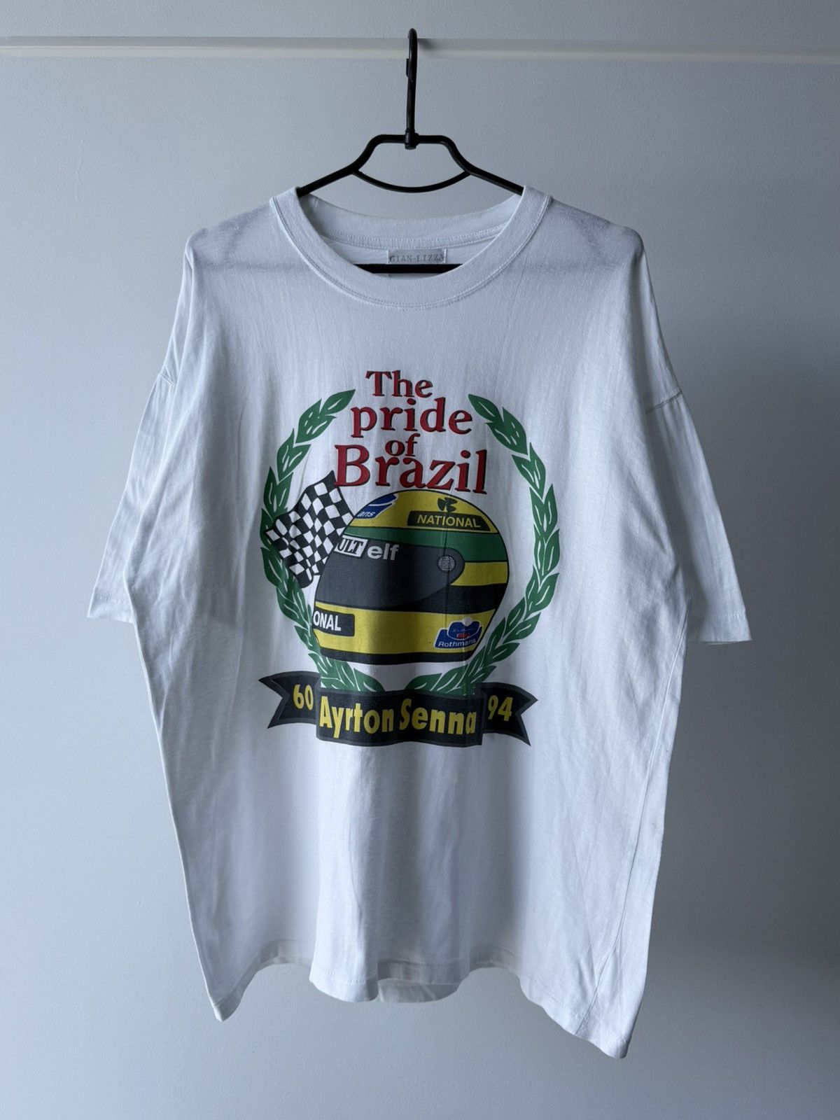Vintage Vintage 90s Ayrton Senna Racing T-Shirt Tee Size US XL / EU 56 / 4 - 1 Thumbnail