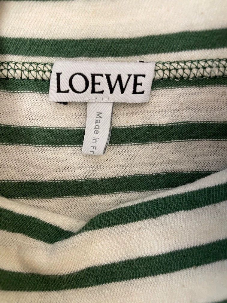 Loewe loewe Green and white striped embroidered small logo high-n Size US M / EU 48-50 / 2 - 5 Thumbnail