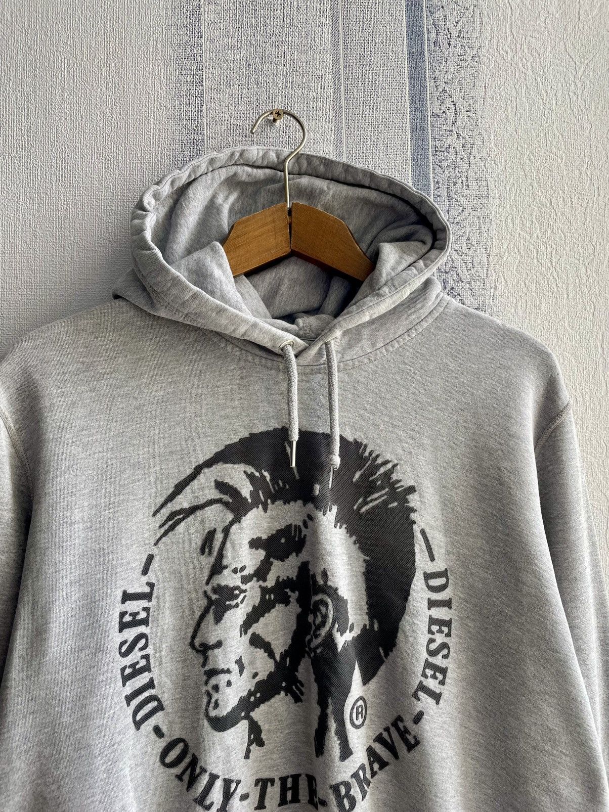 Diesel Diesel Indian Head Logo Gray Mens hoodie size XL Size US XL / EU 56 / 4 - 2 Thumbnail