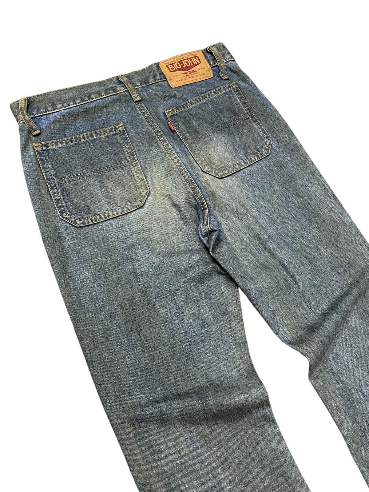 Big John × If Six Was Nine × Le Grande Bleu (L.G.B.) Vintage Big John Bell Bottom Rusty Muddy Wash Flare Jeans Size US 30 / EU 46 - 13 Thumbnail