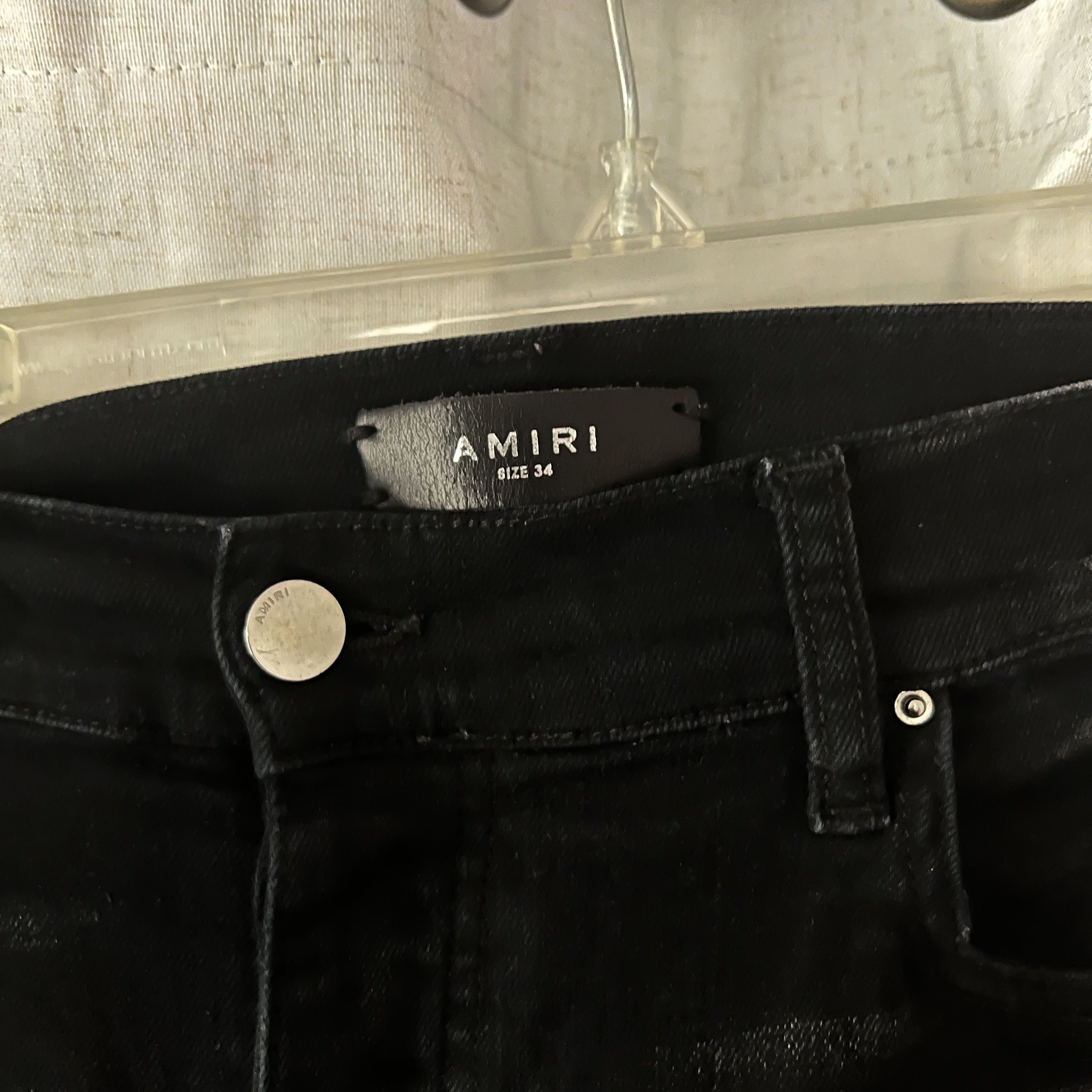 Amiri MX1 Denim Black/Blue Size US 34 / EU 50 - 2 Thumbnail