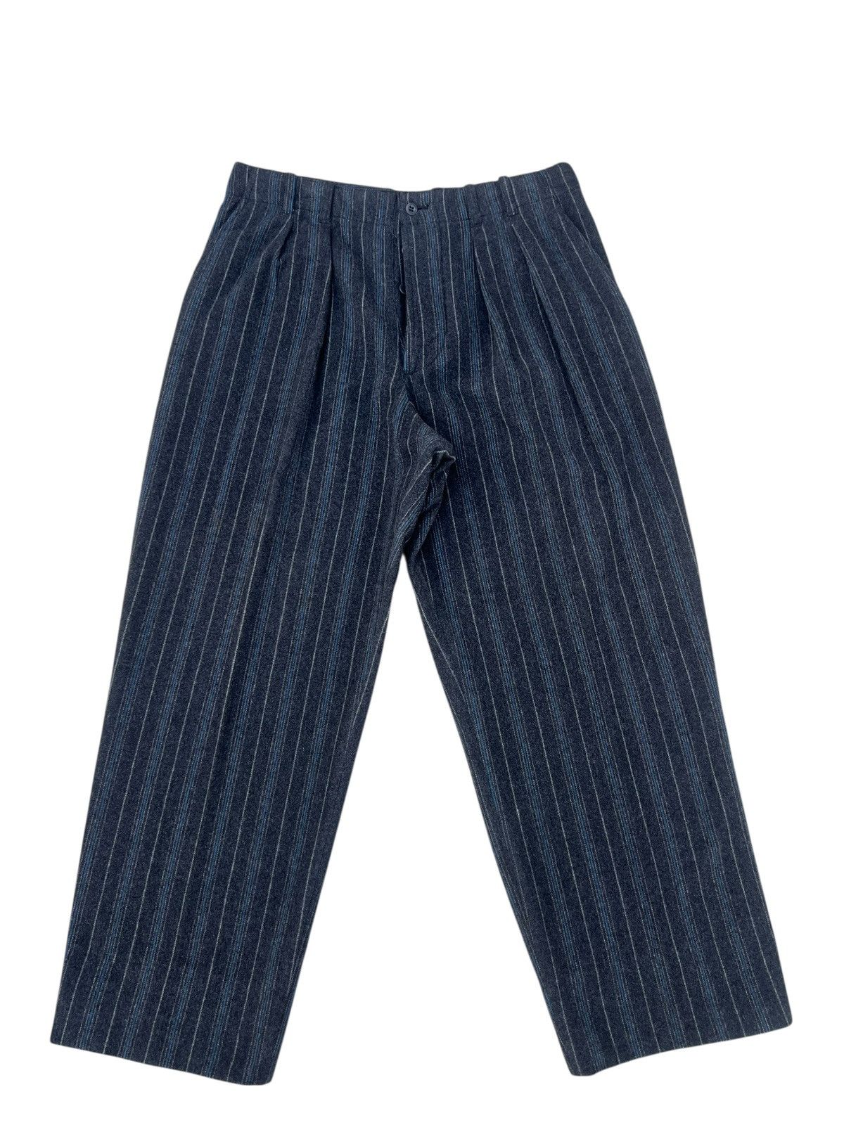 Nigel Cabourn Vintage Nigel Cabourn Striped Wool Baggy Trouser Pant Size US 32 / EU 48 - 1 Thumbnail