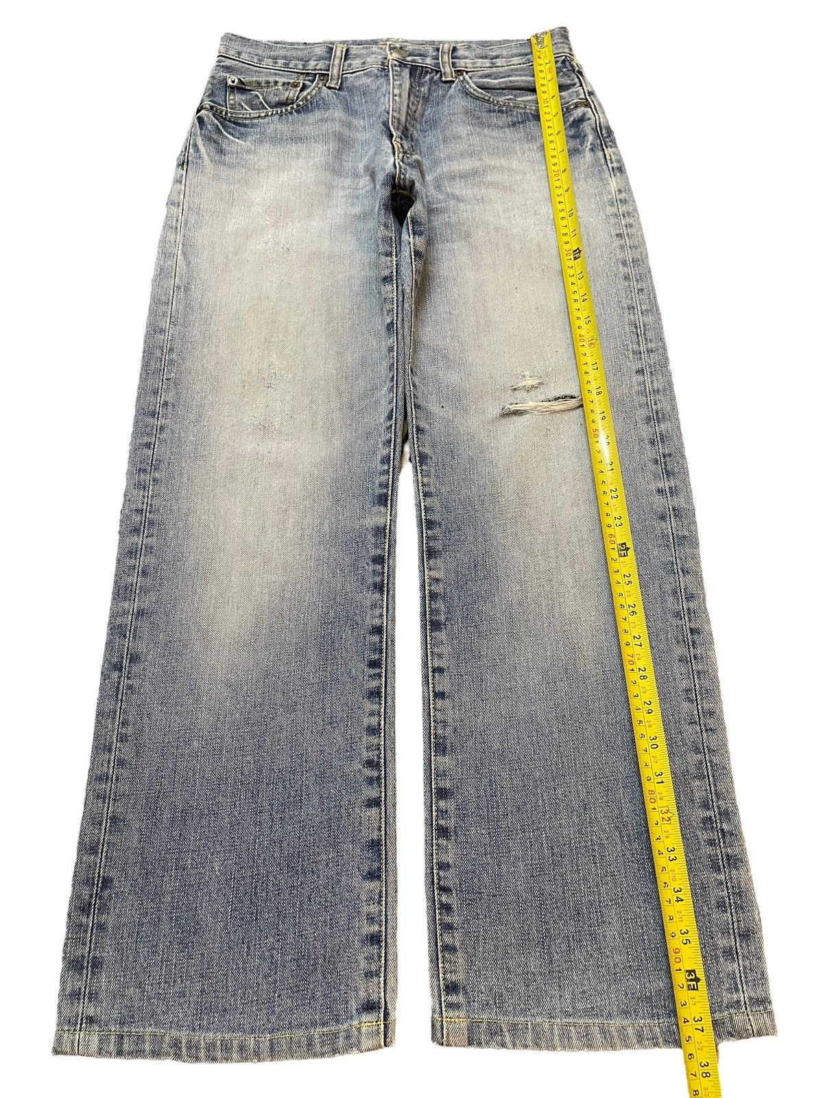 Uniqlo Vintage Japanese Uniqlo Faded Wash Distress Baggy Jeans Size US 29 - 12 Thumbnail