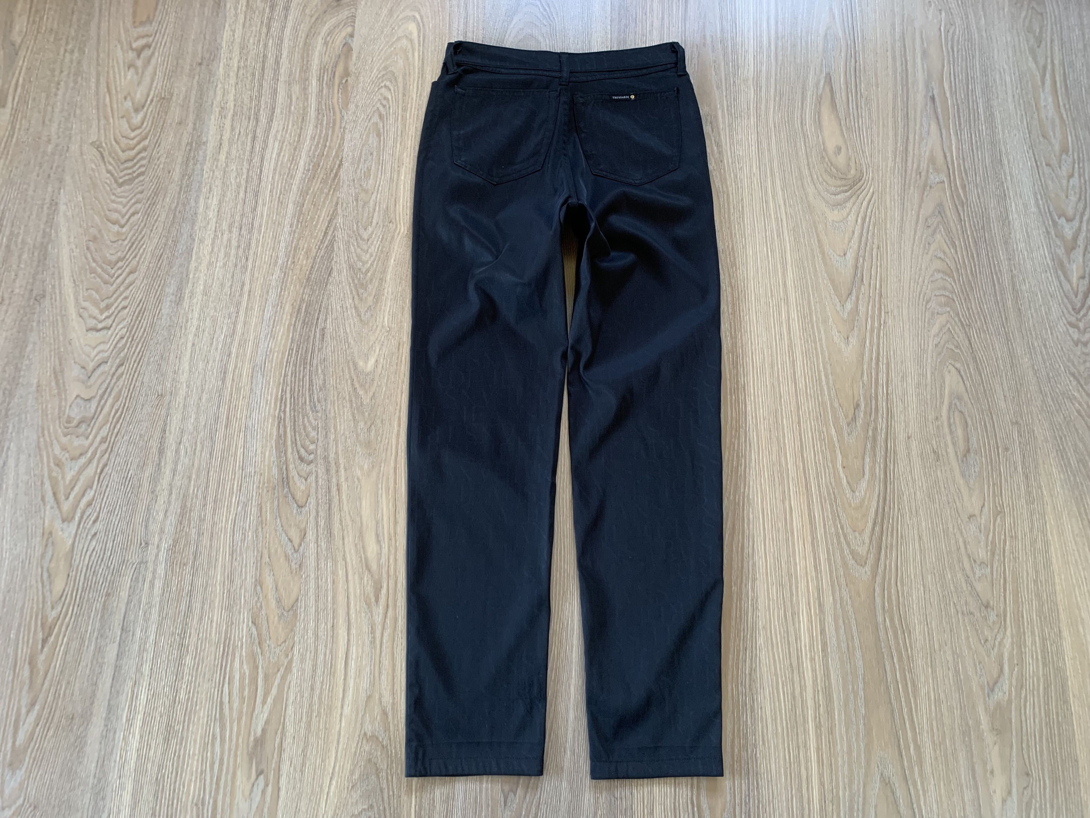 Trussardi Trussardi Womens Vintage Navy Blue Monogram Pants Size 26" / US 2 / IT 38 - 3 Thumbnail