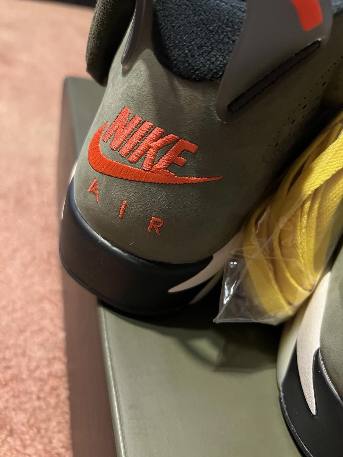 Nike Air Jordan 6 Retro Travis Scott Olive Reimagined CN1084 200 Size US 10.5 / EU 43-44 - 7 Thumbnail