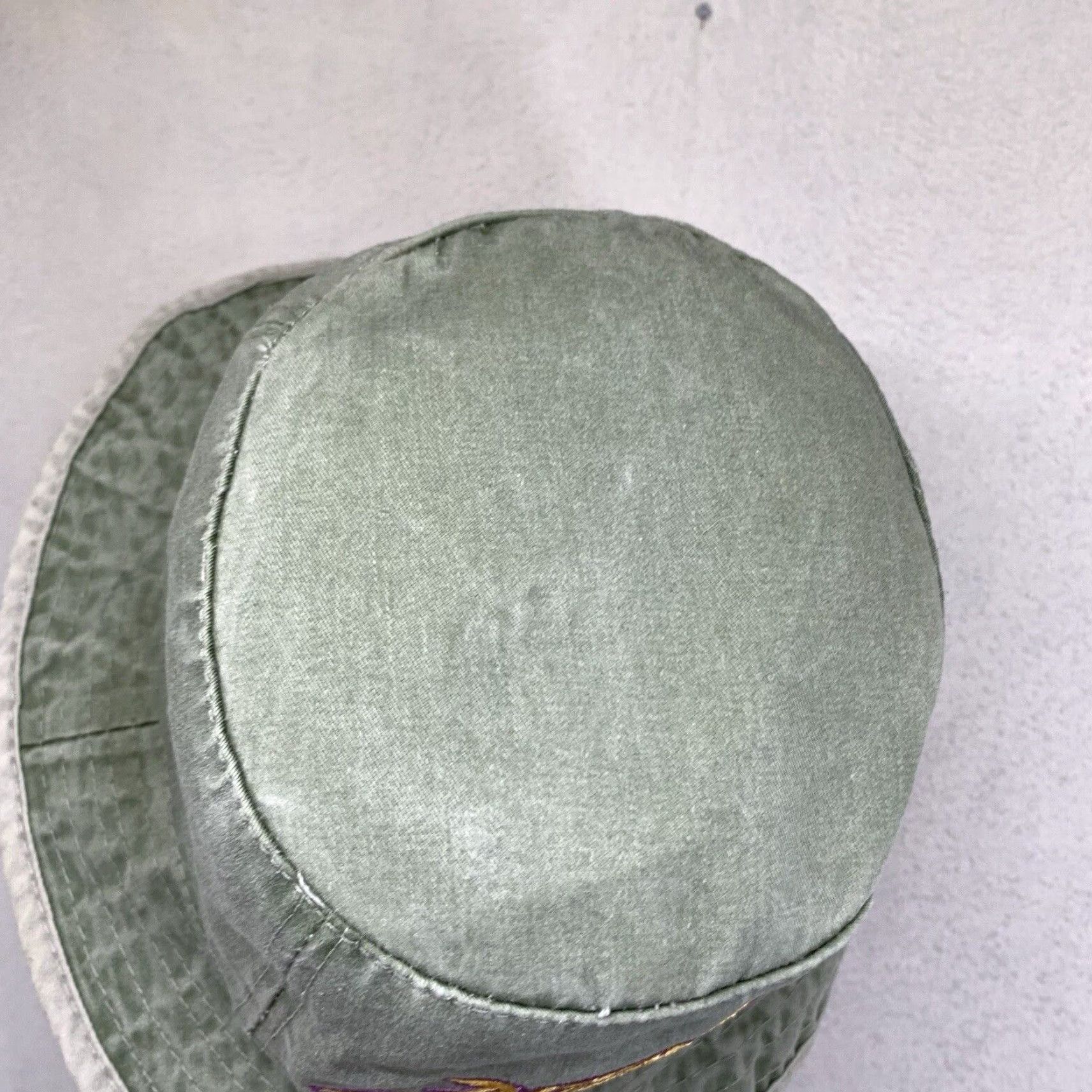Vintage J Hats Bucket Hat Unisex Adults 90s Sports Theme Park Green Cotton Wide Brim Casual Travel Size ONE SIZE - 3 Thumbnail