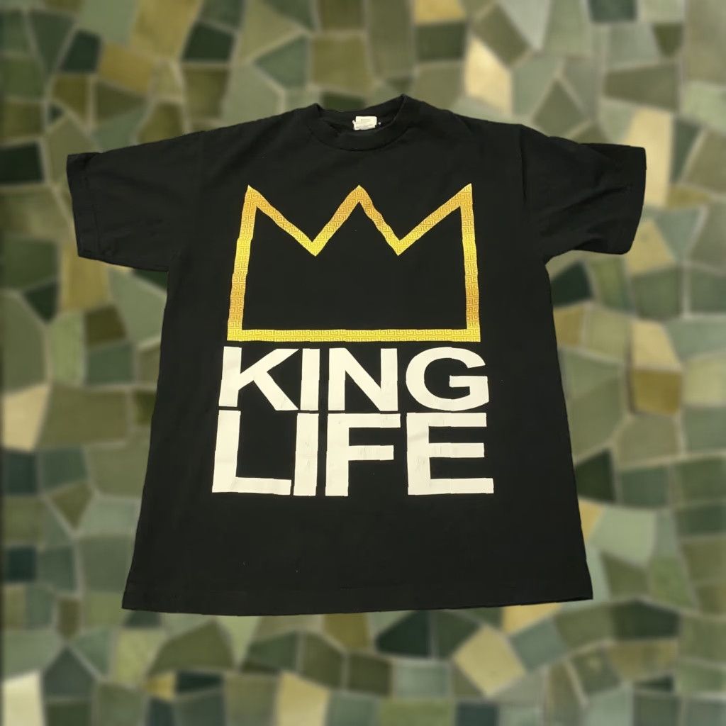 Gildan King Life Shirt Mens Medium Black Gold Crown Graphic Streetwear Tee 100% Cotton Size US M / EU 48-50 / 2 - 1 Thumbnail