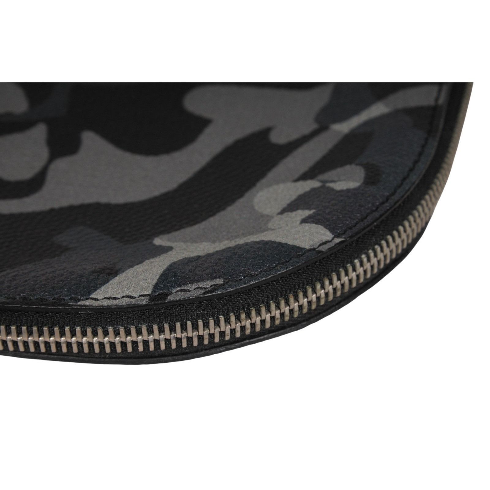 Alexander McQueen Grey Skull Camouflage Clutch Bag Zip Around Size ONE SIZE - 7 Thumbnail