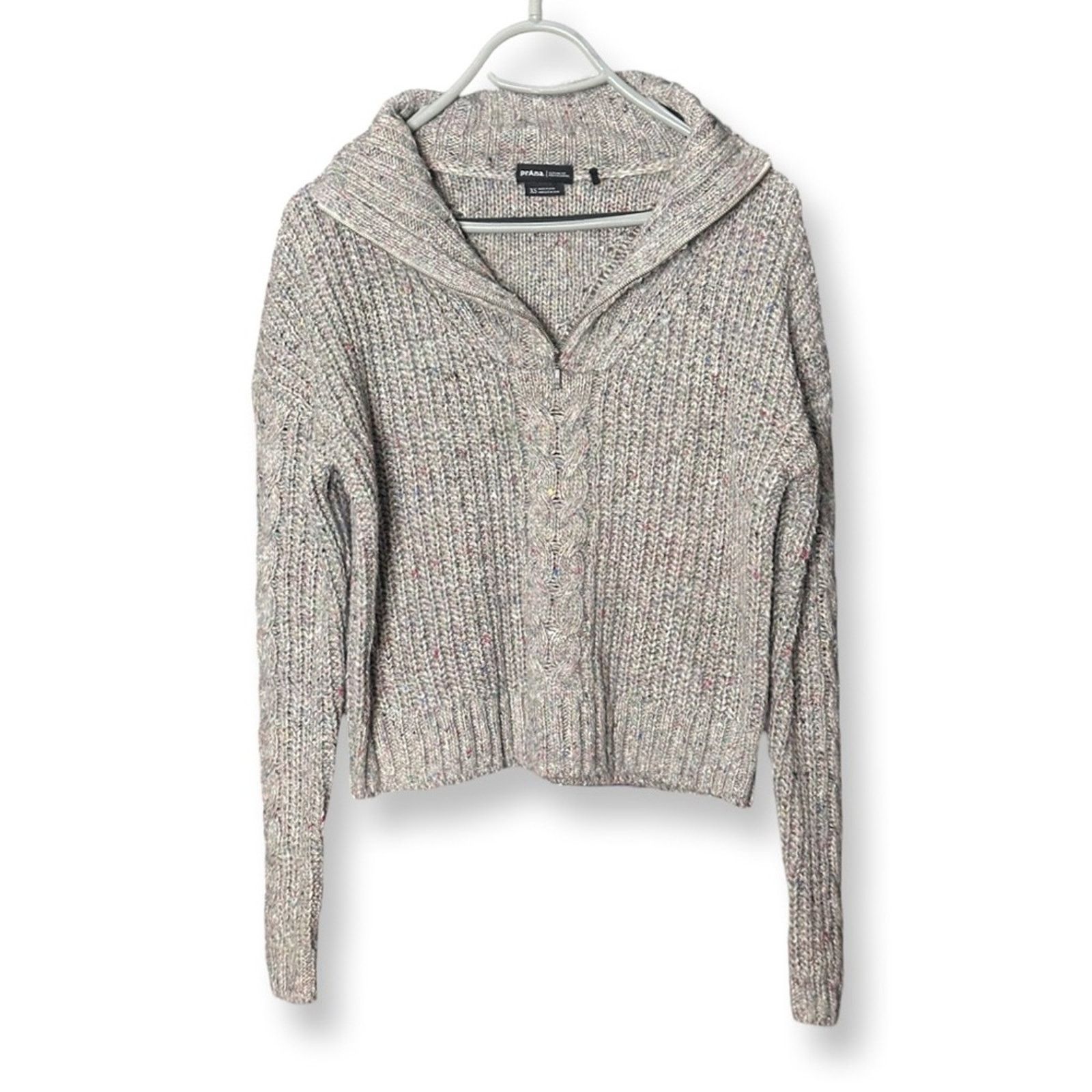 Prana PrAna Laurel Creek Quarter Zip Sweater In Pebble Grey Size XS / US 0-2 / IT 36-38 - 3 Thumbnail