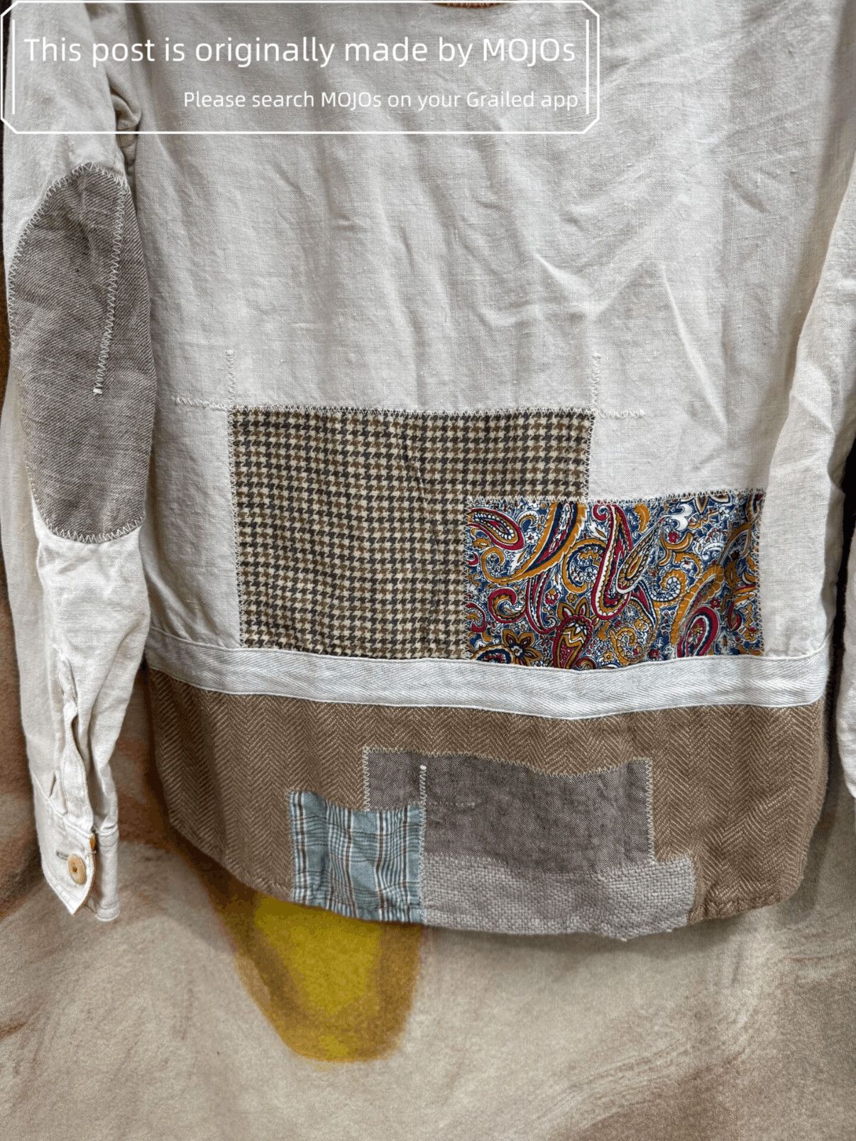 Junya Watanabe Junya Watanabe Linen Patch Half Zip Jacket mojos5720 Size US S / EU 44-46 / 1 - 7 Thumbnail