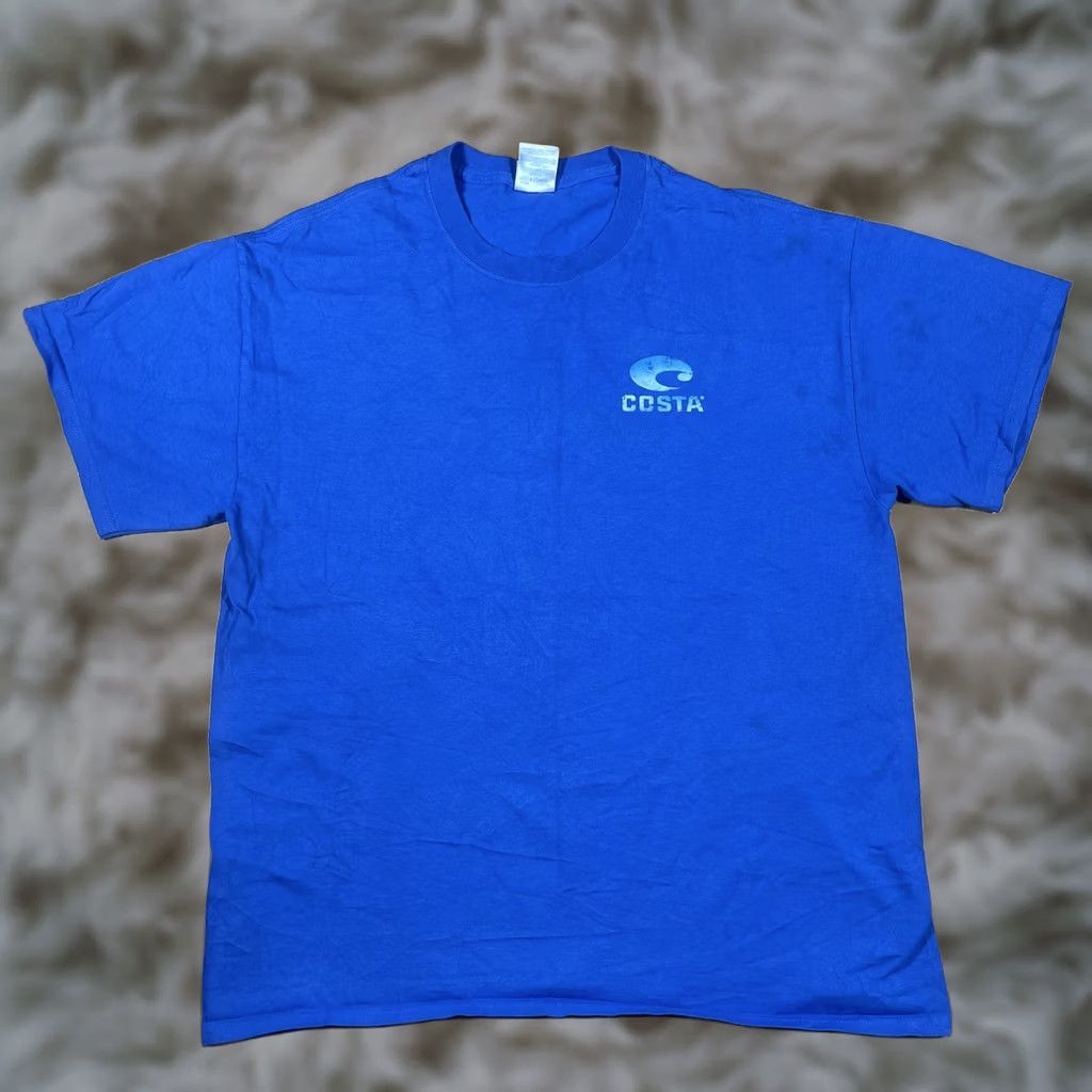 Gildan Gildan Graphics T-Shirt Adults L Large Blue Ultra Cotton Crewneck Short Sleeve Classic Logo Size US L / EU 52-54 / 3 - 1 Thumbnail