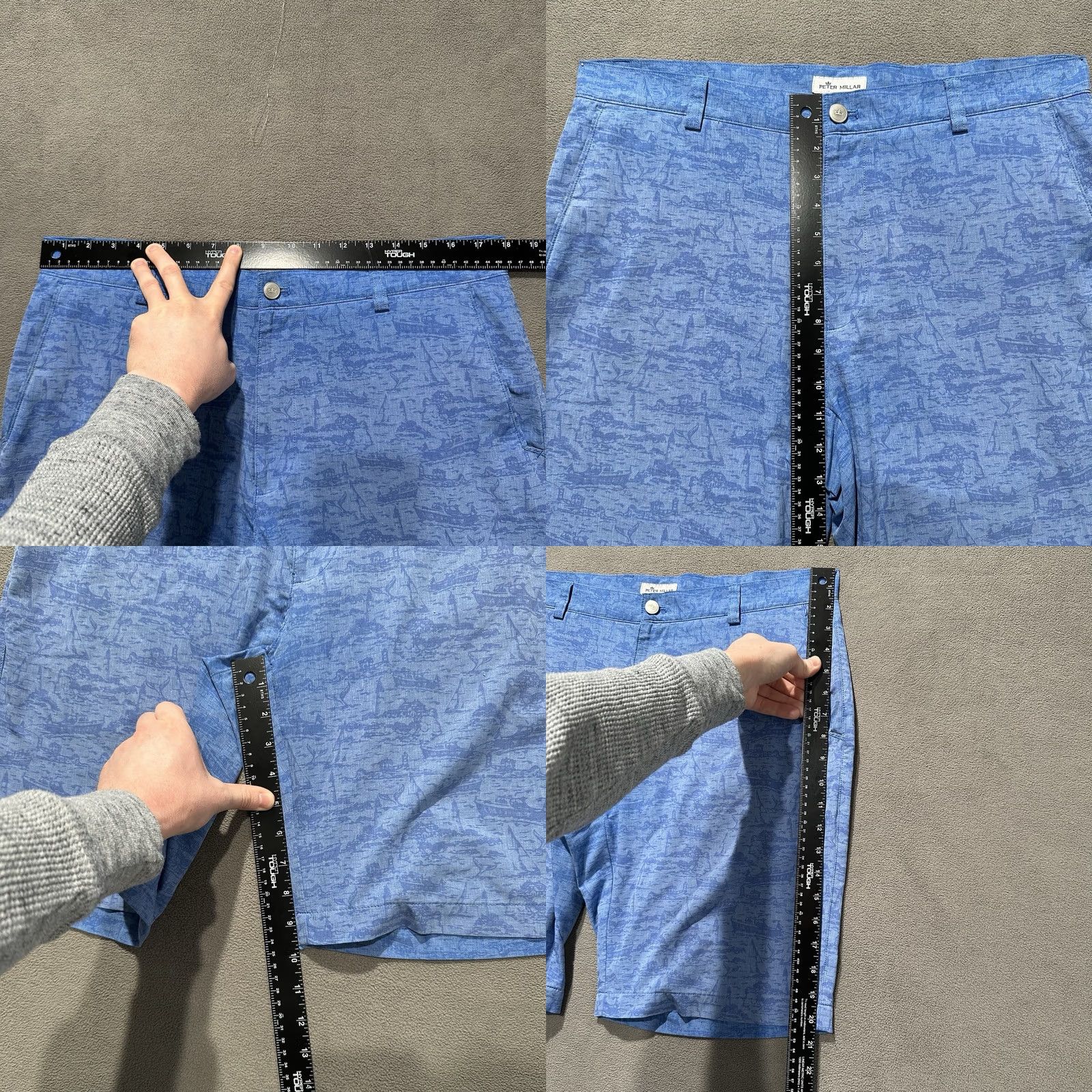 Peter Millar Peter Millar Shackleford Performance Hybrid Shorts Mens 35 Abaco Blue Golf FUC Size US 35 - 8 Thumbnail