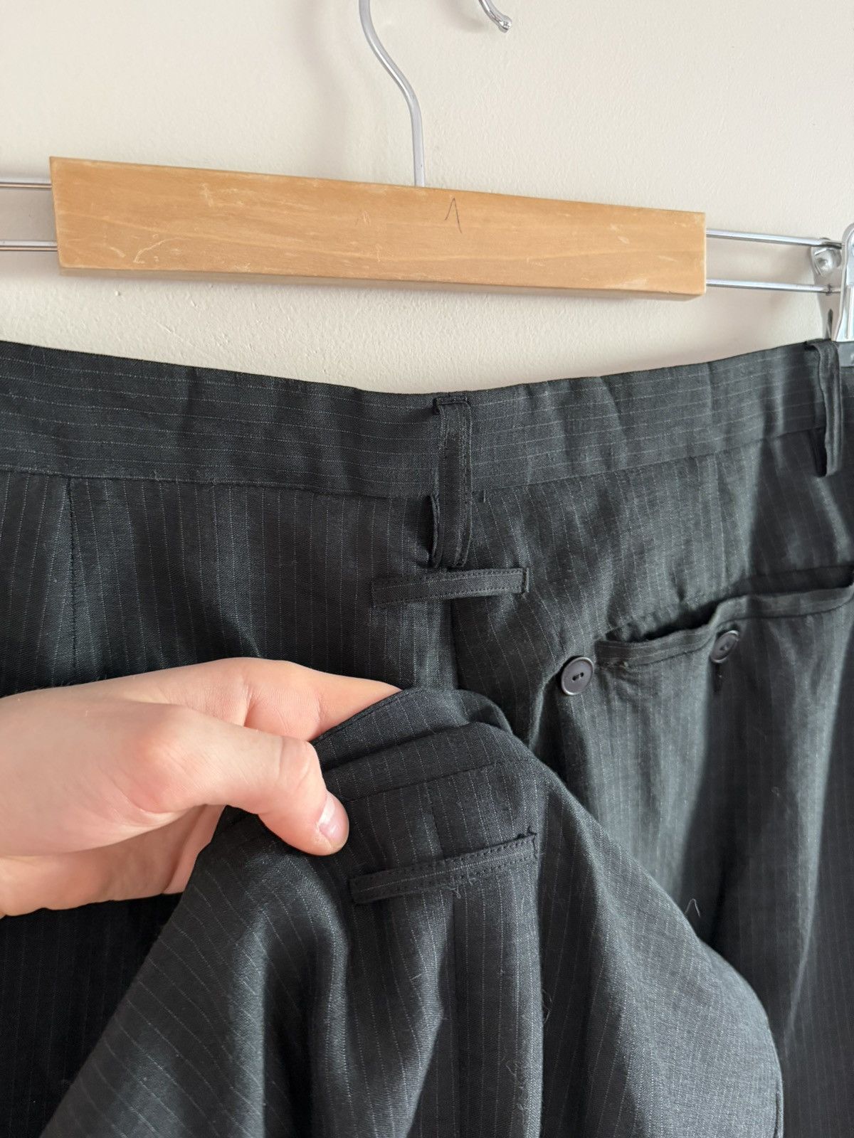 Jean Paul Gaultier Jean Paul Gaultier Pinstripe Suit Set Blazer Pants Size 48R - 7 Thumbnail