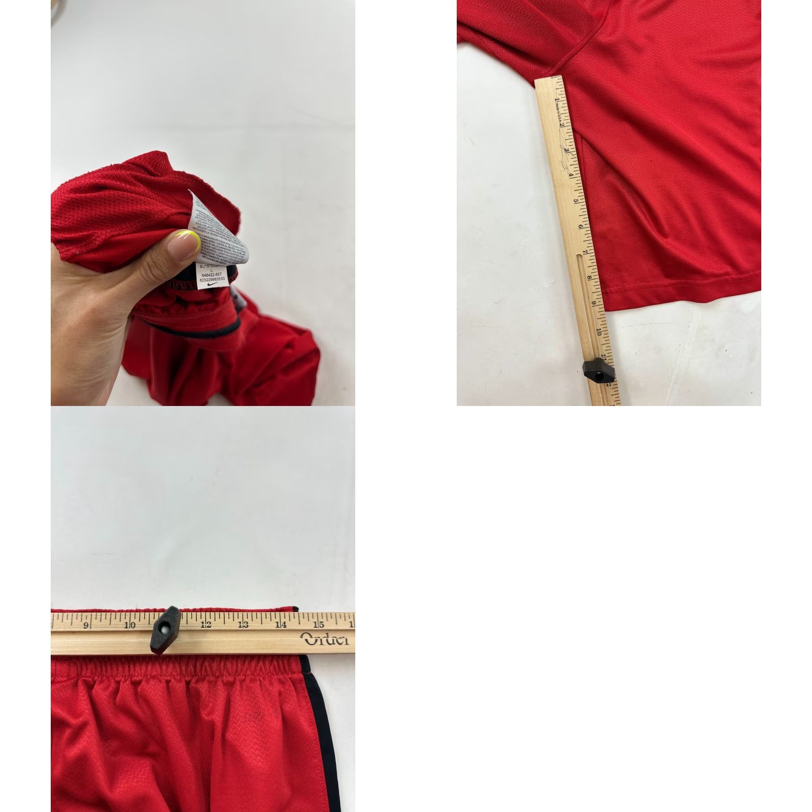 Nike Nike Shorts Mens Large Red Dri-Fit Basketball Cross Training 646422-657 Fashion Athletic Pockets 9.25 Inseam Spring Summer Size US 33 - 8 Thumbnail
