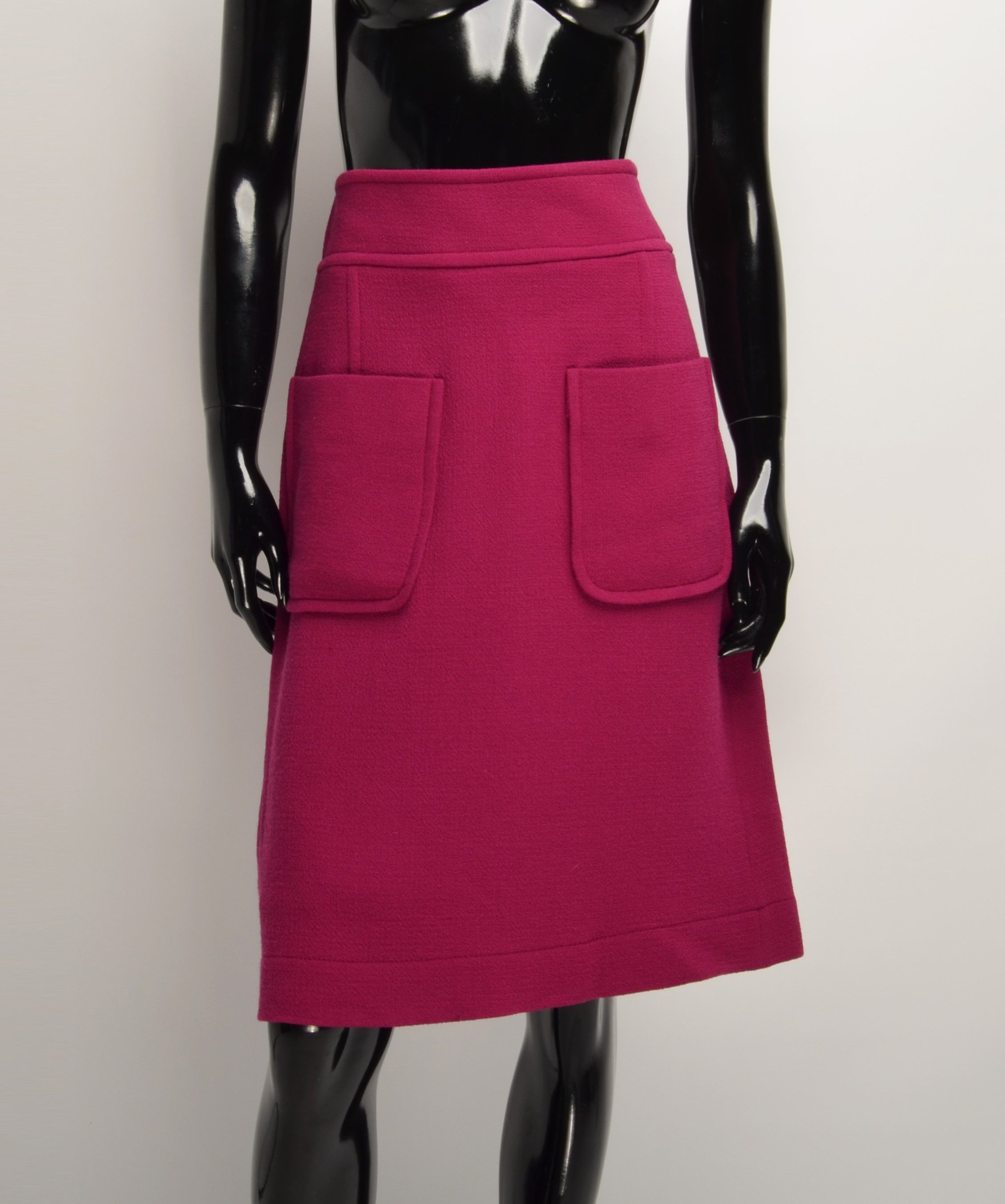 Valentino Red Valentino A - Line Raspberry Wool Skirt Size 28" / US 6 / IT 42 - 1 Thumbnail