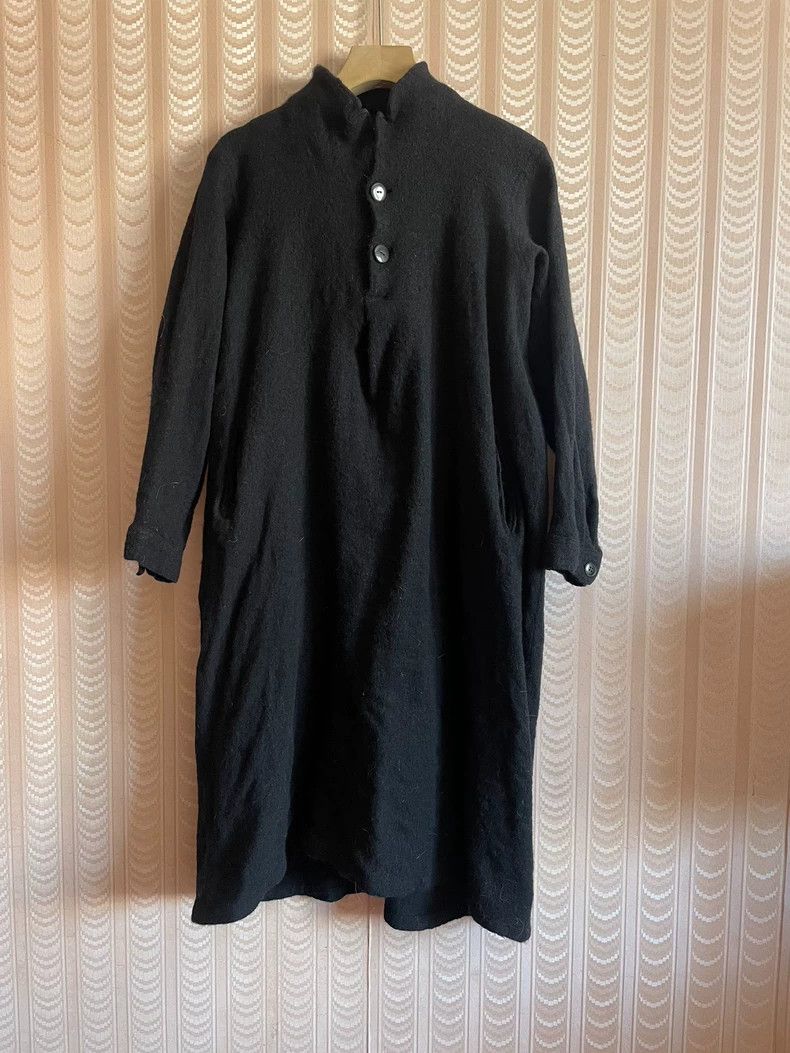 Y's Black Compression Wool Dress
