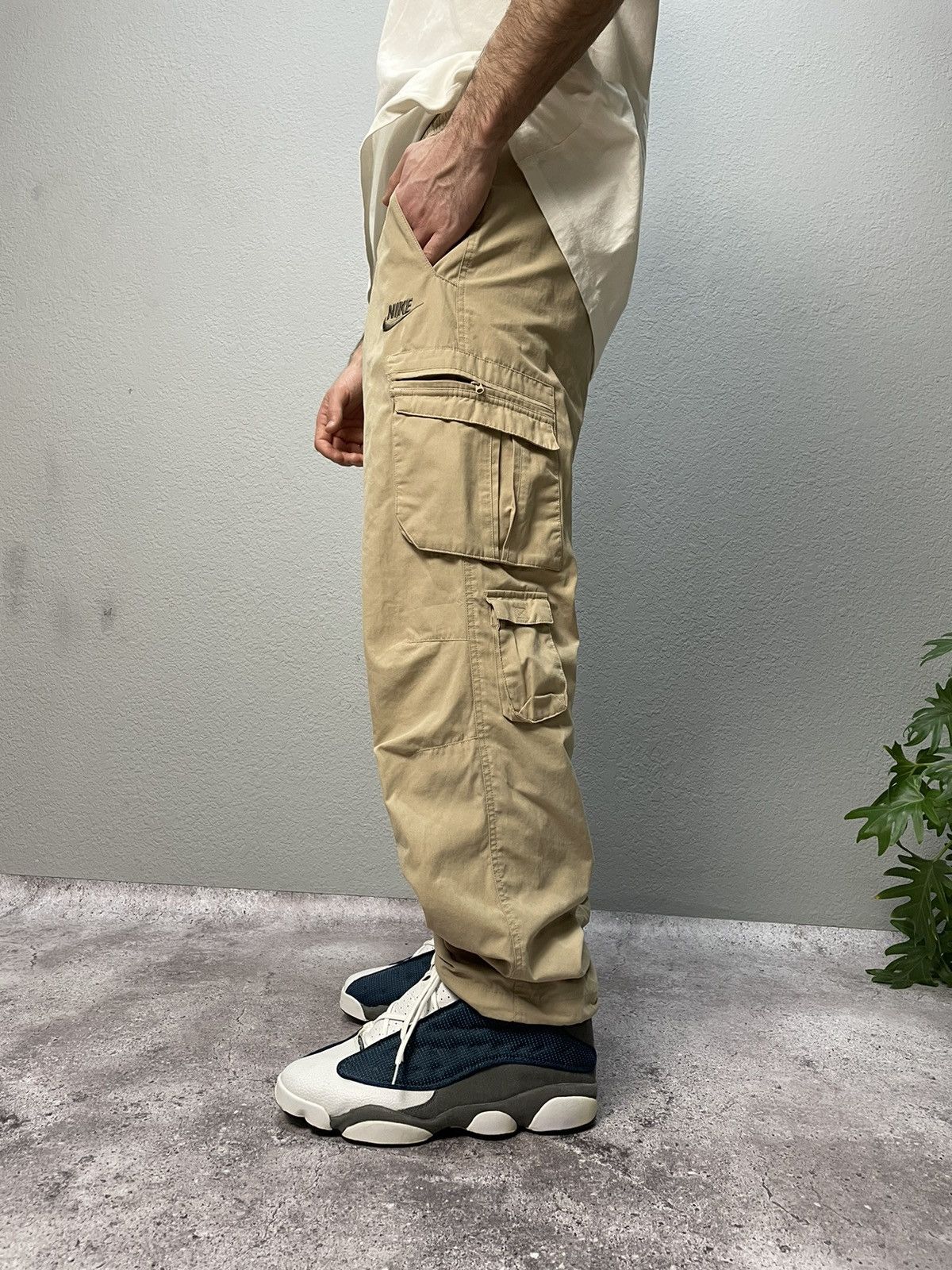 Vintage Nike Cargo Pants 00s Style Drill Baggy Fit Oversize