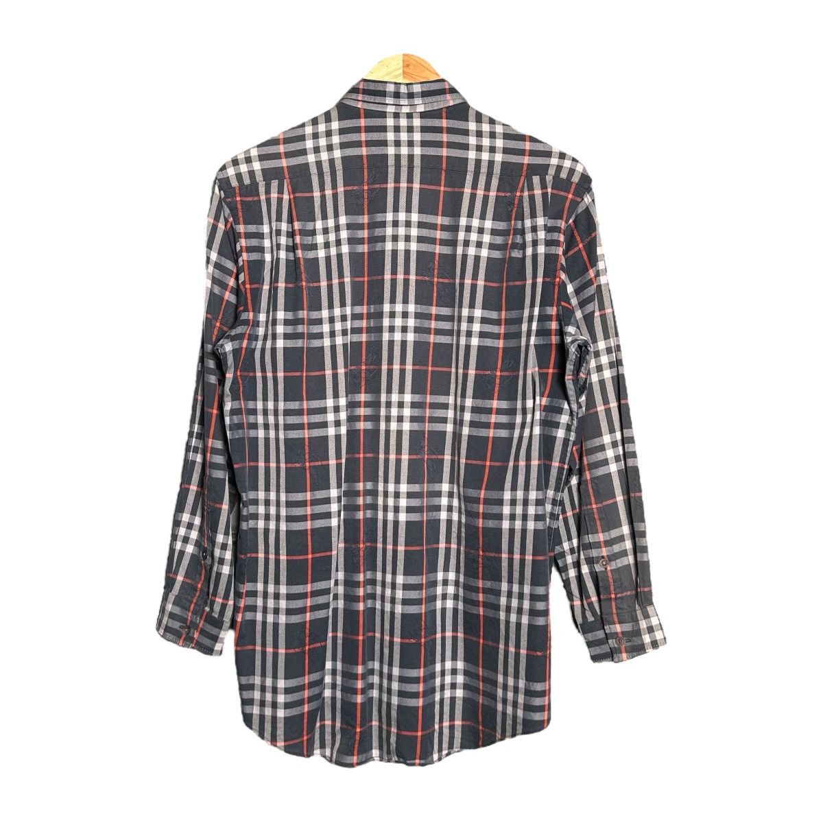 Burberry × Vintage Vintage Burberrys Black Label Nova Check Logo Monogram Shirt Size US M / EU 48-50 / 2 - 2 Thumbnail