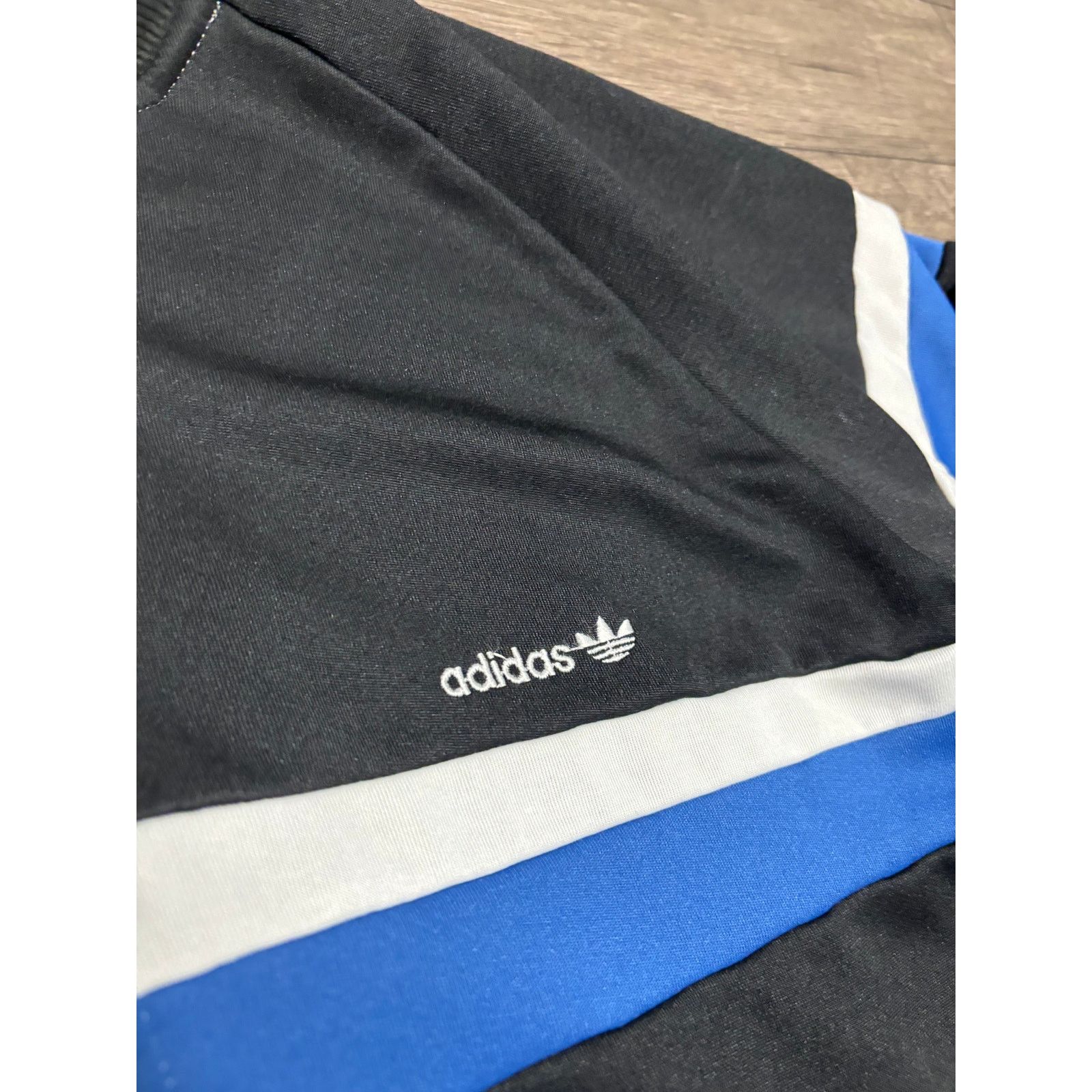 Adidas × Vintage Vintage Adidas Black Track Jacket Sz M 80s Size US M / EU 48-50 / 2 - 2 Thumbnail