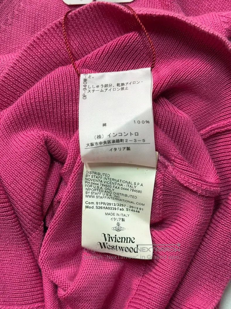 Vivienne Westwood Vivienne Westwood Rose Pink Saturn Embroidery Knit Seven-Q Size M / US 6-8 / IT 42-44 - 6 Thumbnail