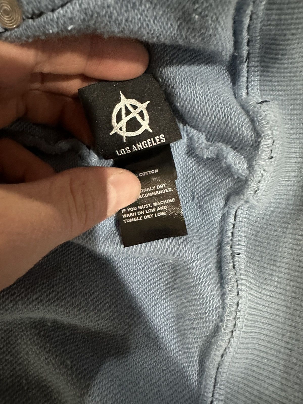 Revenge Contrast Skull Baby Blue Zip Up Size US L / EU 52-54 / 3 - 7 Thumbnail