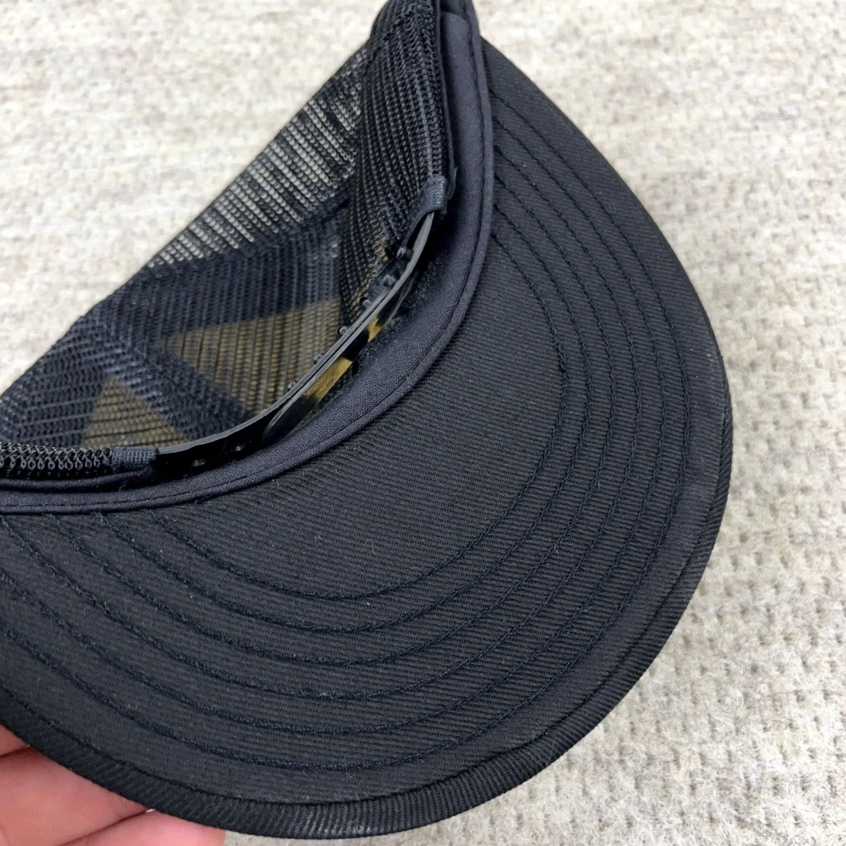 Rains Vintage L&N Railroad Trucker Hat Cap Made In USA Black 80s Patch Trains Mens One Size Adjustable Mesh Back Cap Size ONE SIZE - 4 Thumbnail