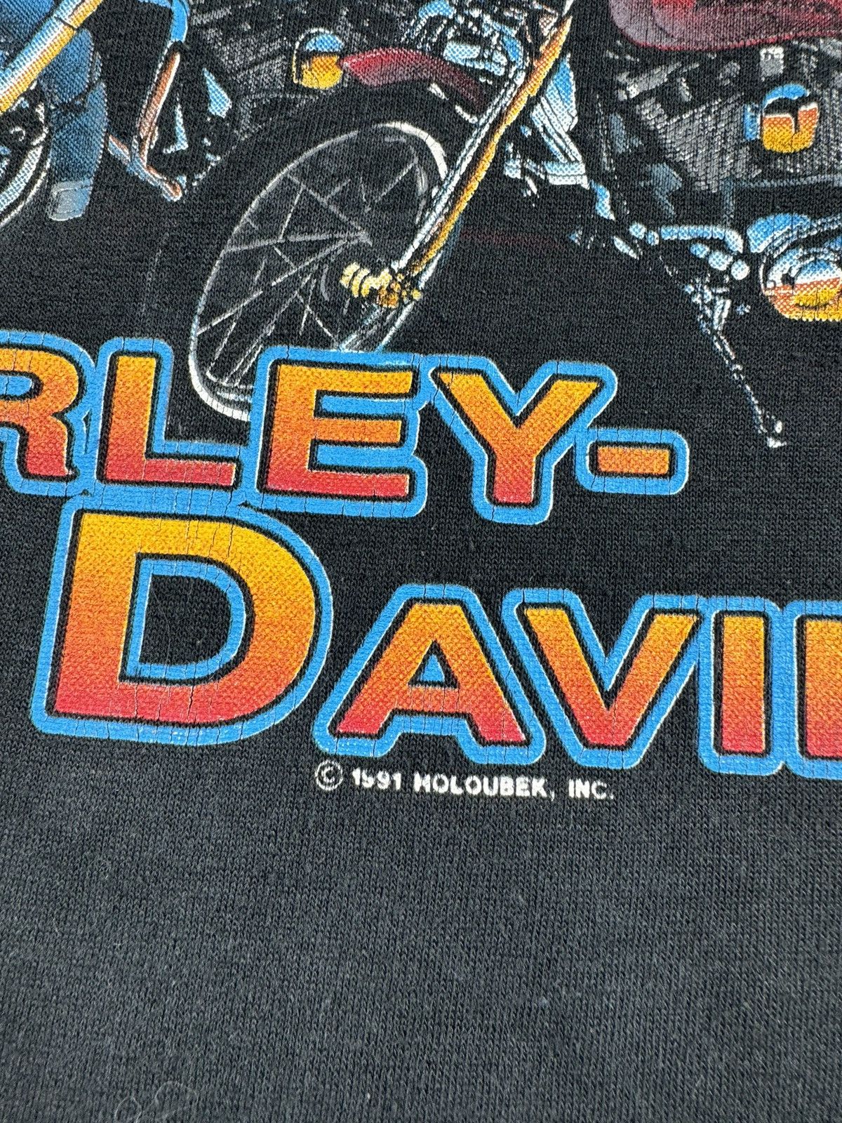 Harley Davidson 1991 Harley Davidson Holoubek Born in the USA Eagle T Shirt Size US XL / EU 56 / 4 - 8 Thumbnail