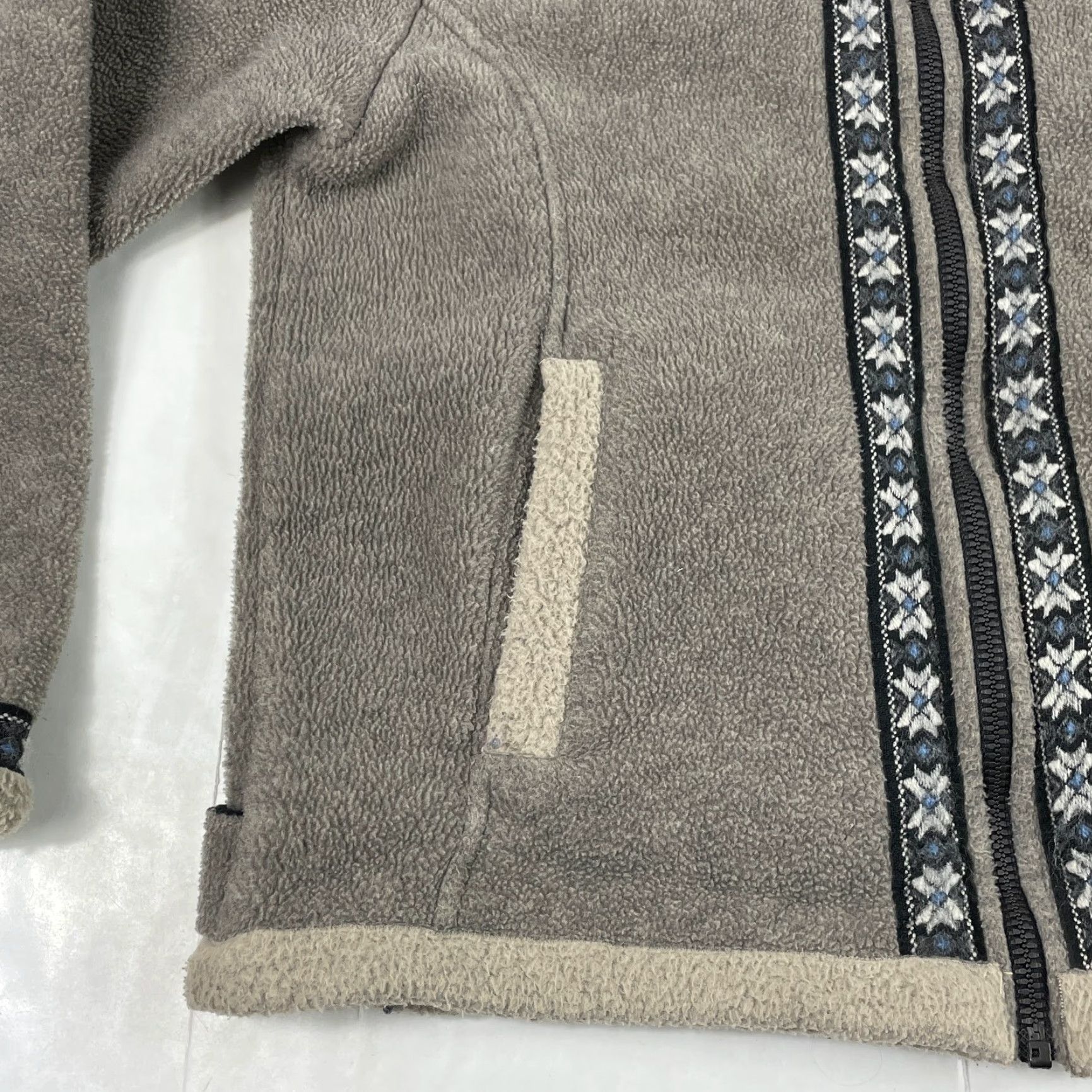 Vintage VINTAGE Alf Kuhl Jacket Womens Medium Beige Fleece Hiking Ski Snowflake Acorns Logo Zip Front Size M / US 6-8 / IT 42-44 - 6 Thumbnail