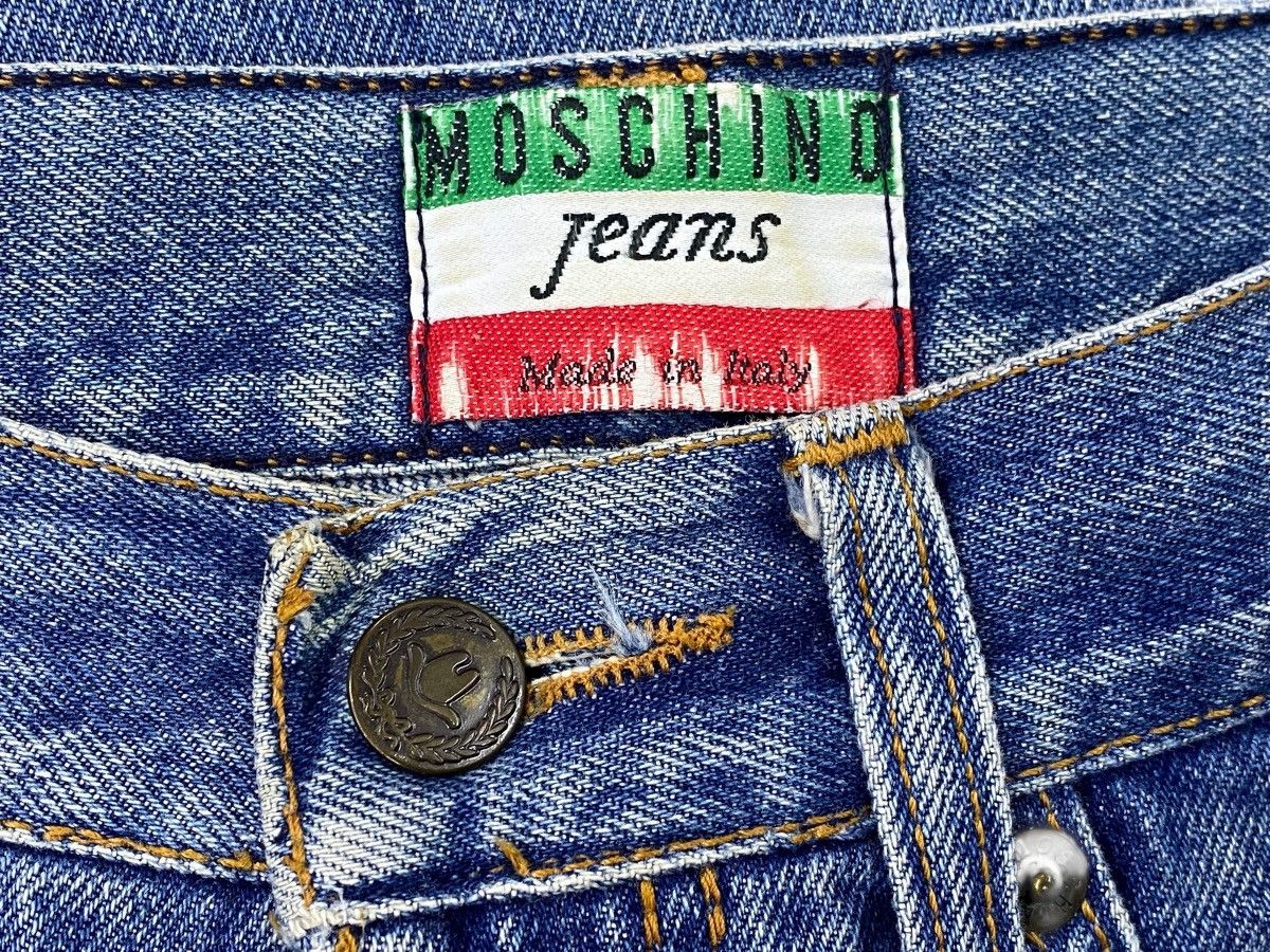 Moschino Mochino Mud Wash Whiskered Straight Leg Style Jeans Size US 30 / EU 46 - 10 Thumbnail