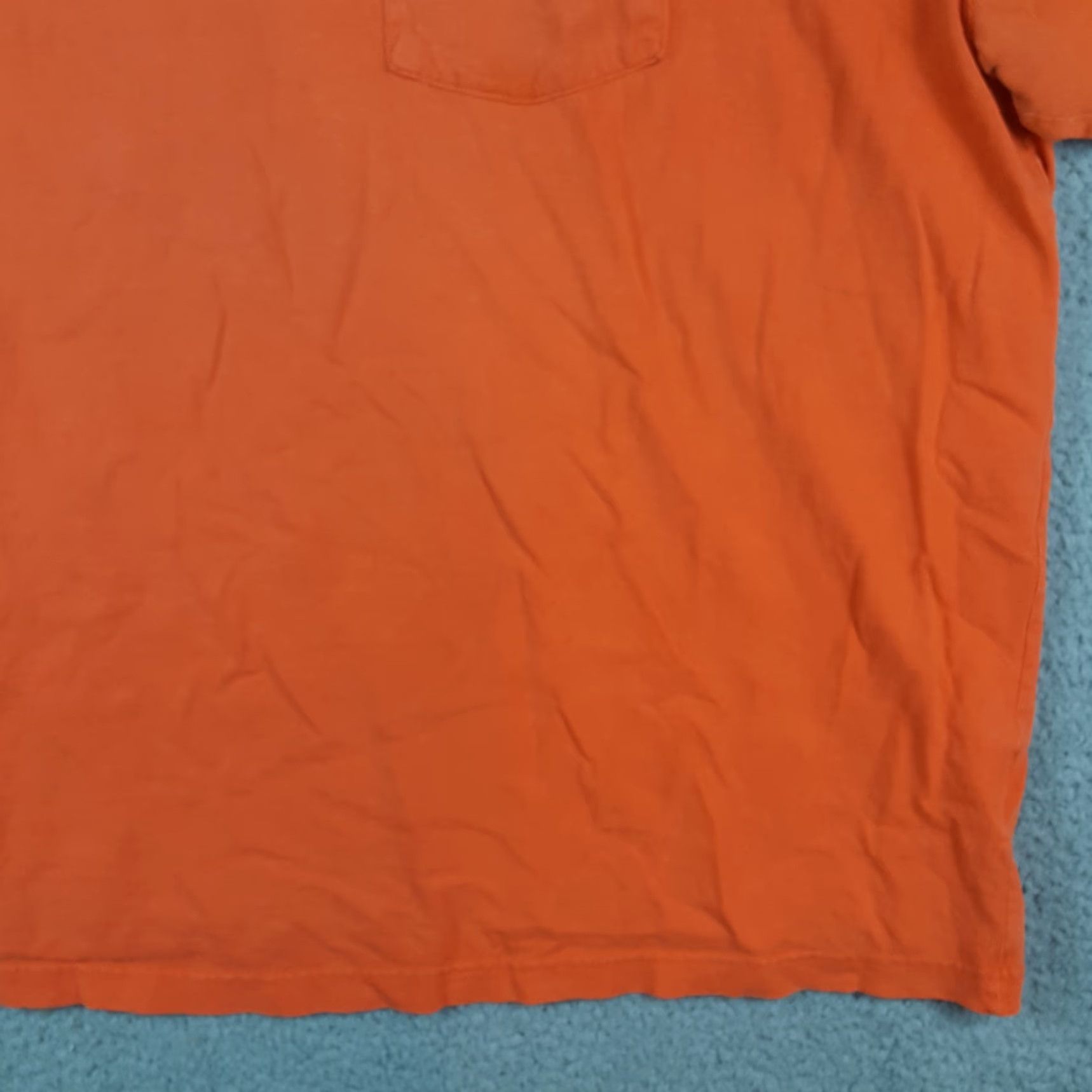 Carhartt VINTAGE Carhartt Shirt 2XL Orange Distressed CH Logo Pocket Tee Mens 90s Grunge Workwear Size US XXL / EU 58 / 5 - 6 Thumbnail