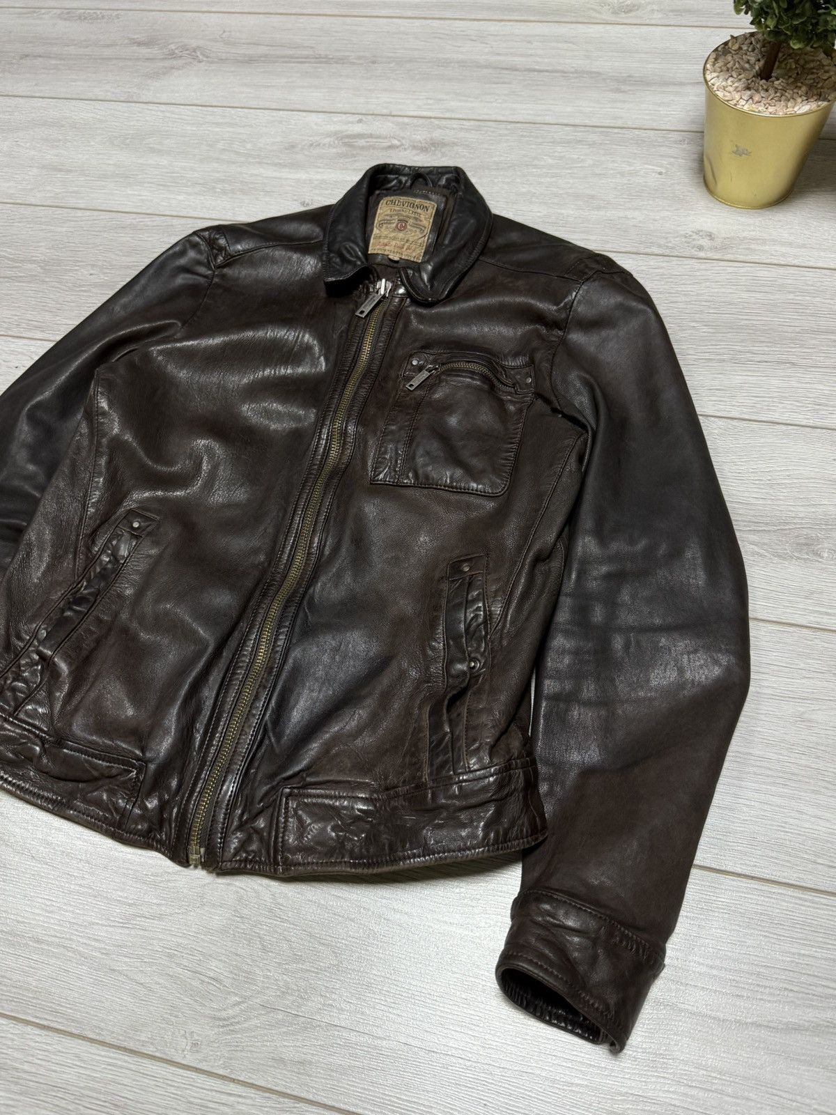 Chevignon Chevignon leather jacket zip vintage Size US L / EU 52-54 / 3 - 5 Thumbnail