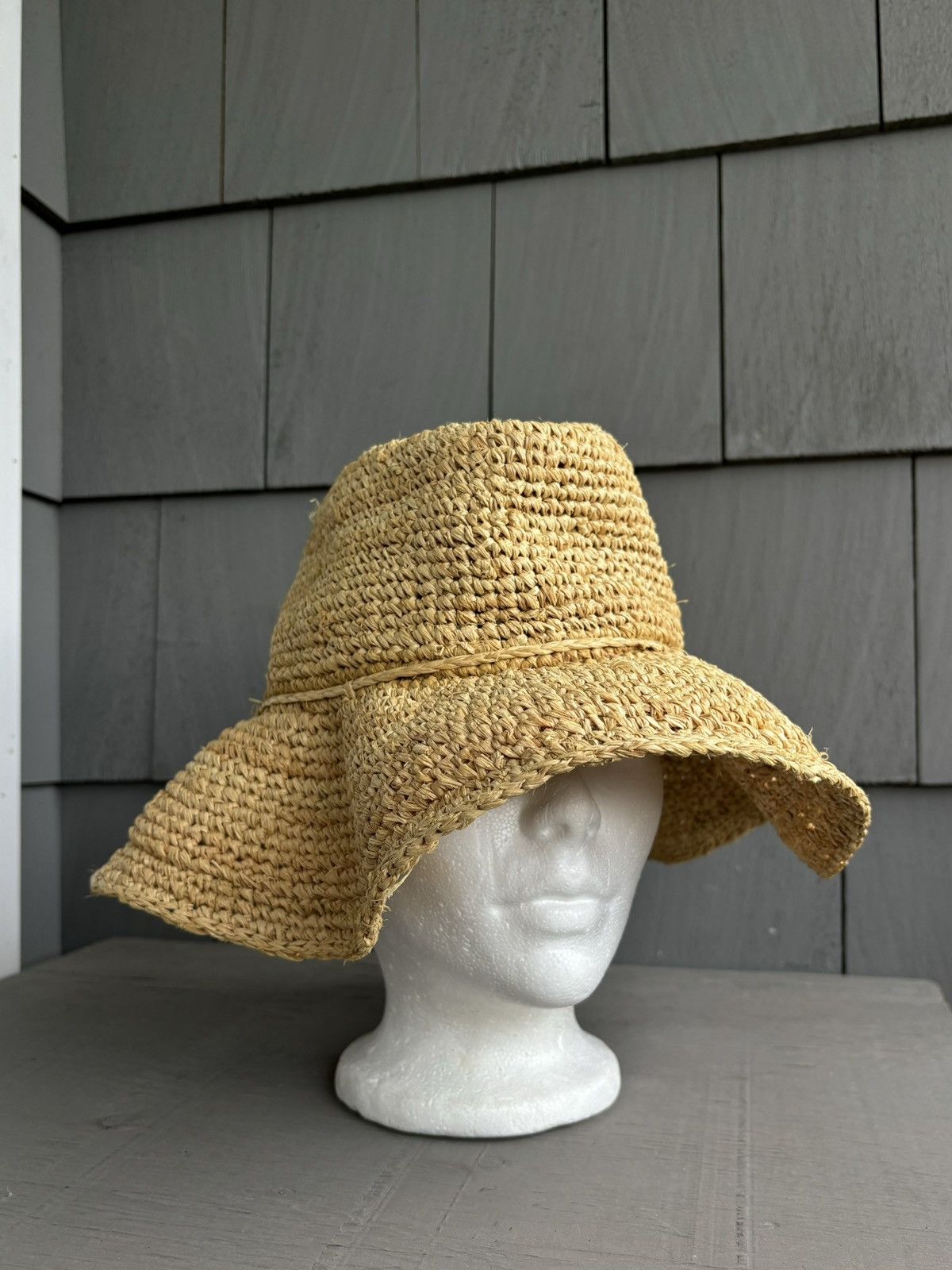 Japanese Brand × Vintage Vintage Straw Hat 1970s Pickaxe Explorer Floppy Brim 60s 50s Size ONE SIZE - 1 Thumbnail