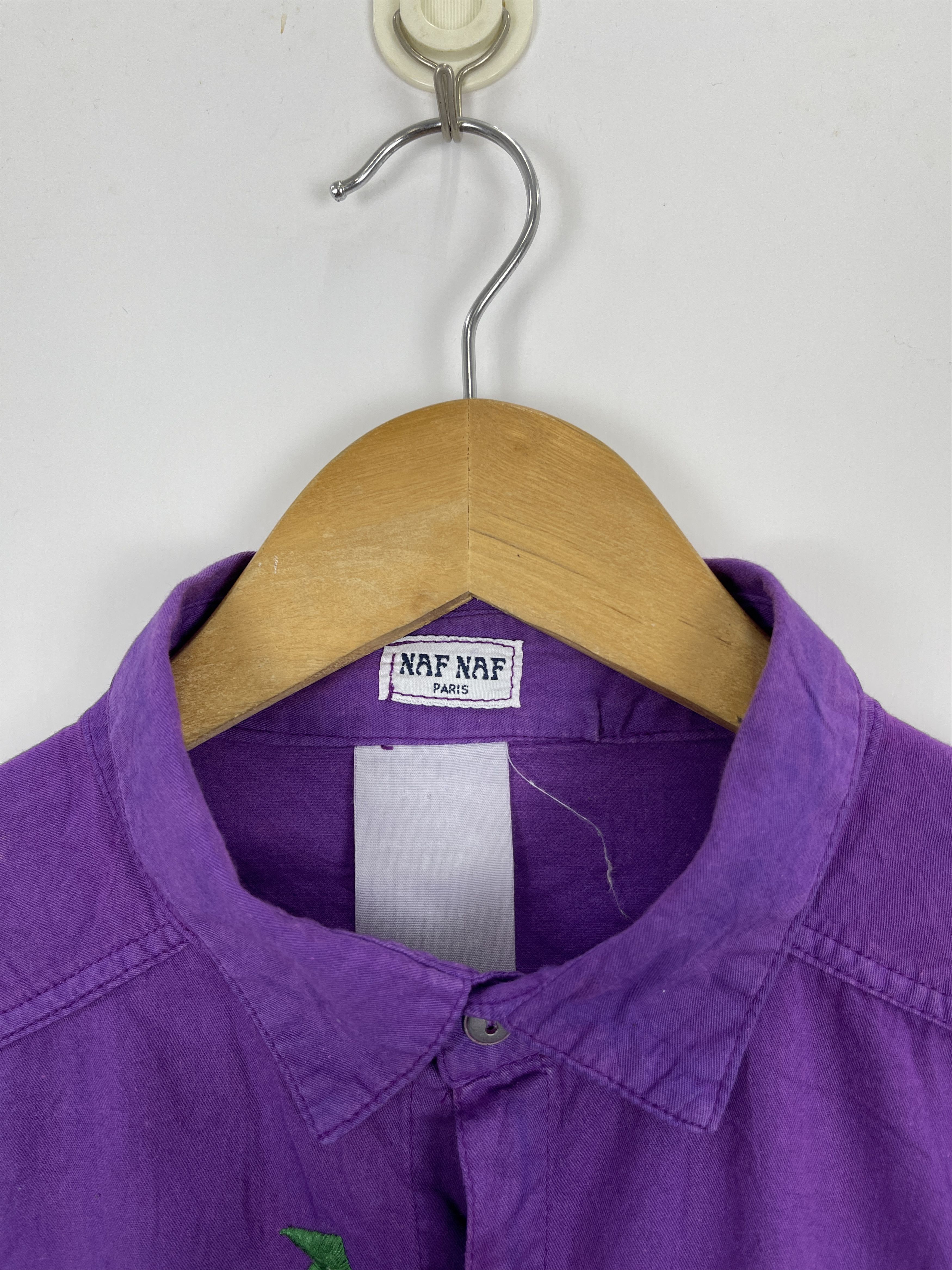 Designer × Vintage Vintage Naf Naf Paris Embroidered Button Up Shirt TA0409 Size US XL / EU 56 / 4 - 8 Thumbnail