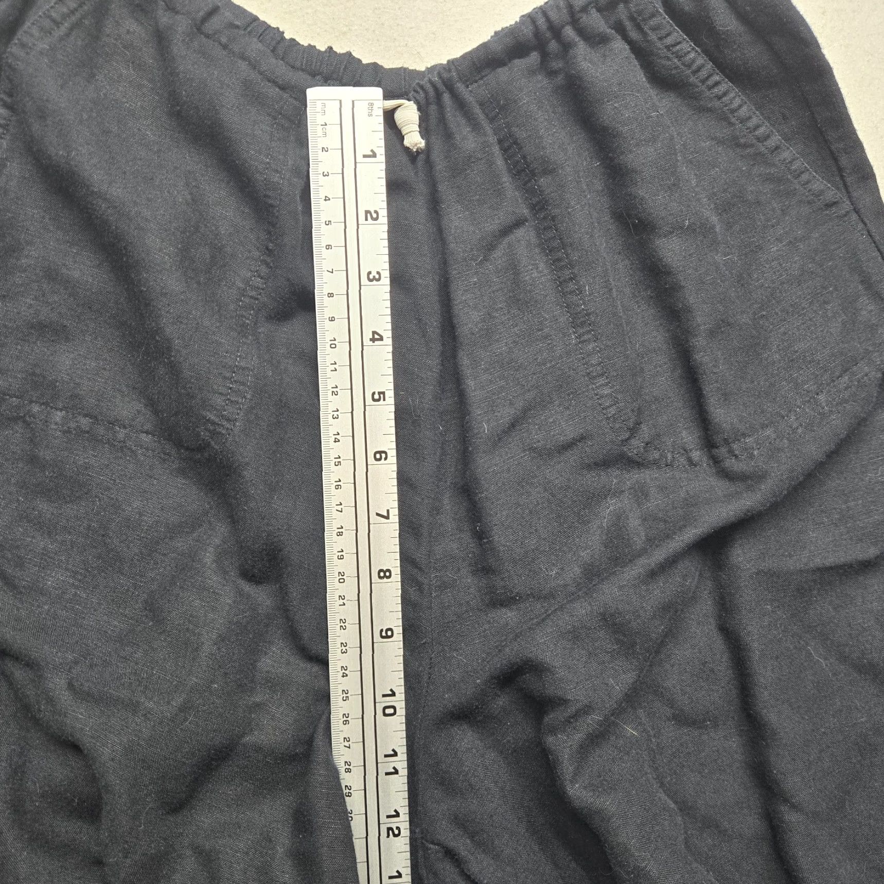 Vintage New York & Company Pants Women M Black Slim Ankle Stretch Tapered Solid Flat Front ZIP PULL ON Casual Workwear Modern Size 32" / US 10 / IT 46 - 5 Thumbnail