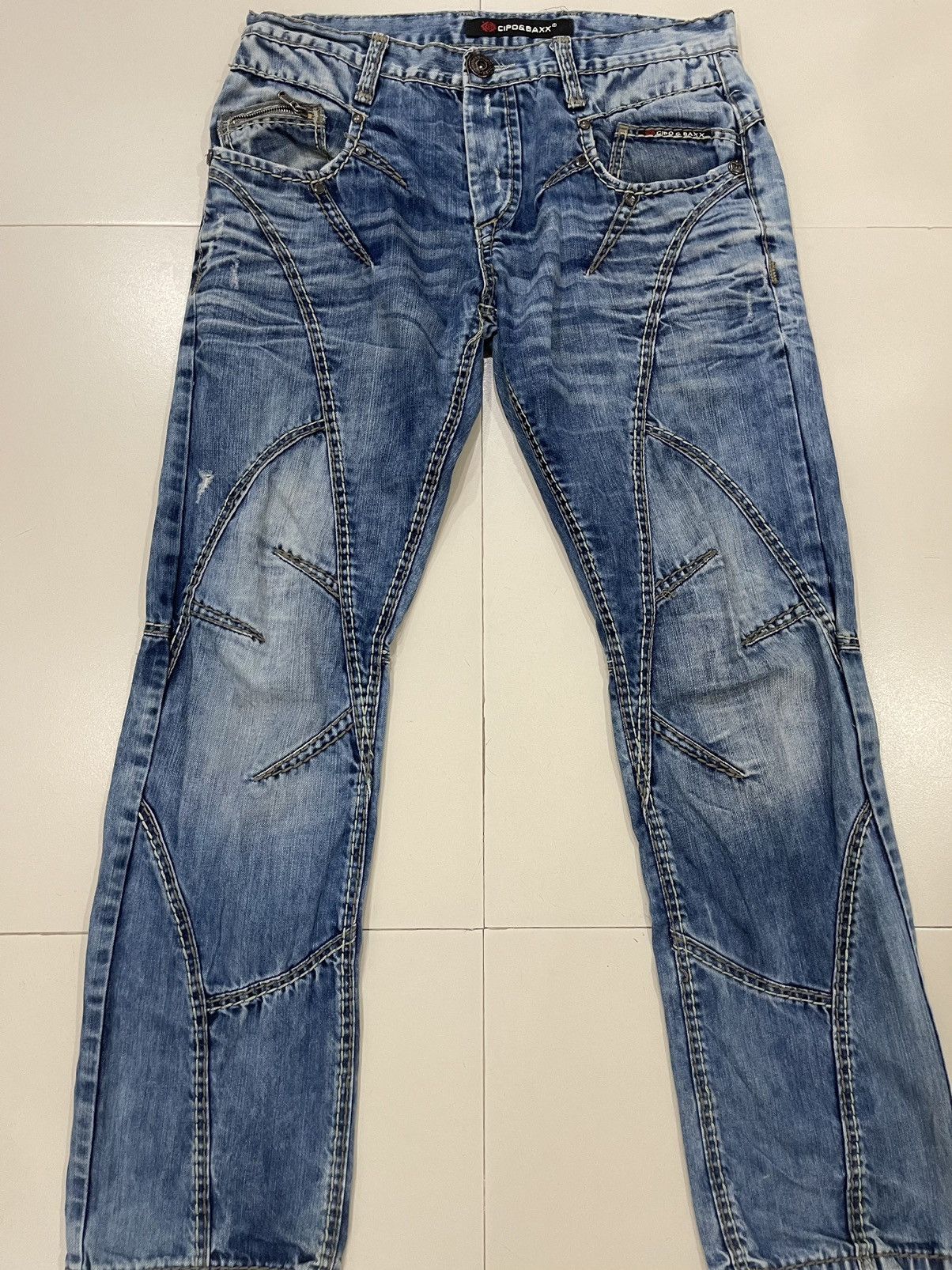 Bad Son × Japanese Brand × Vintage FLARE JEANS DISTRESSED STREETWEAR DESIGNER Size US 36 / EU 52 - 4 Thumbnail