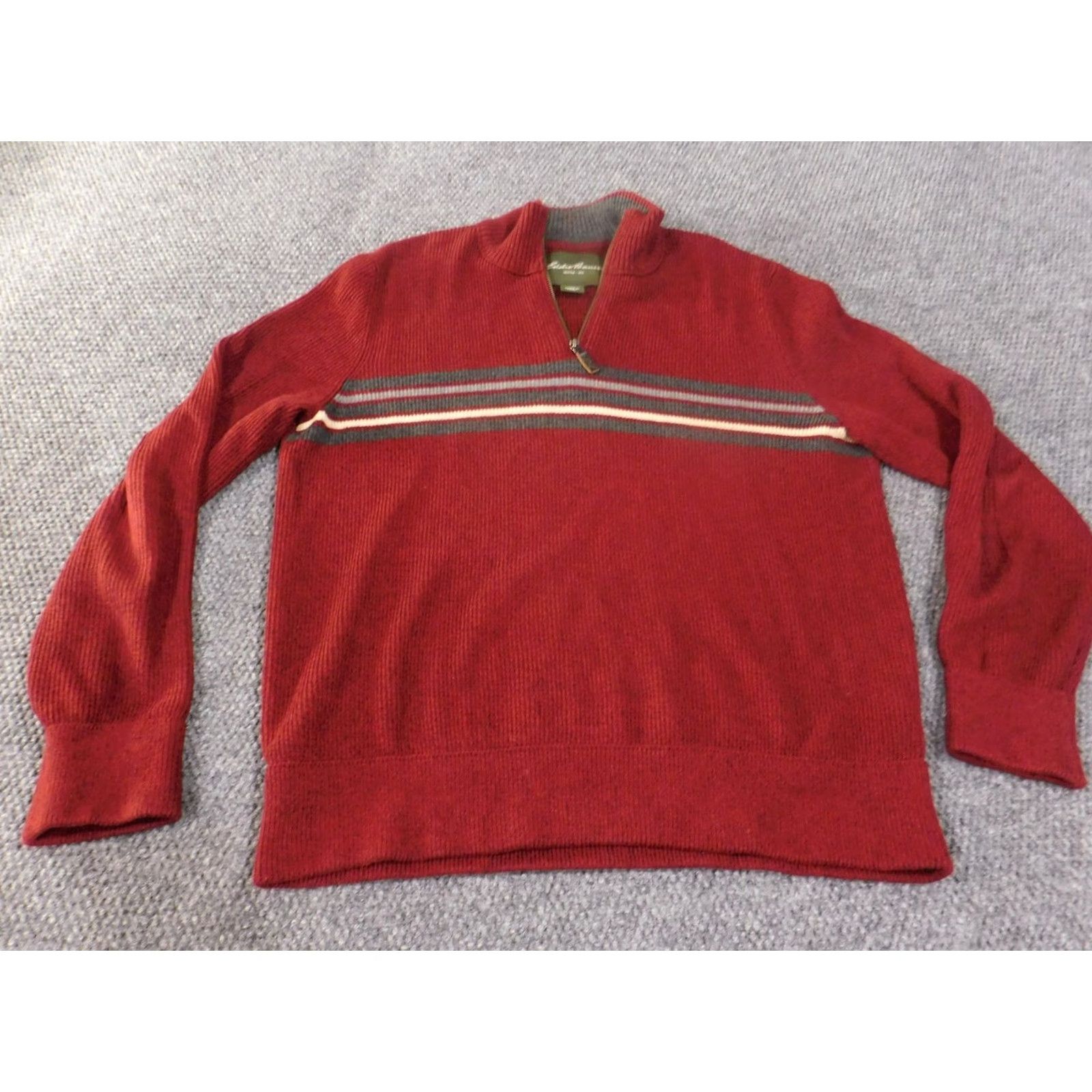 Eddie Bauer VINTAGE Eddie Bauer Sweater Mens XL Half Zip Pullover Striped Classic Knit Size US XL / EU 56 / 4 - 2 Thumbnail