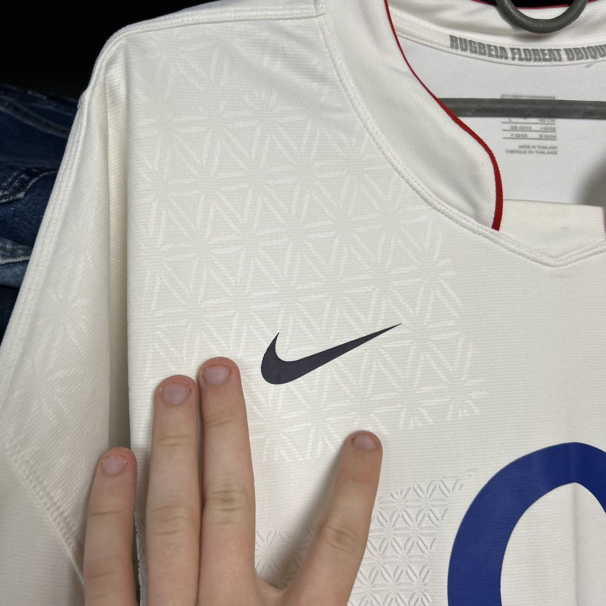 Nike Mens Nike England Rugby O2 big logo jersey size L Size US L / EU 52-54 / 3 - 3 Thumbnail